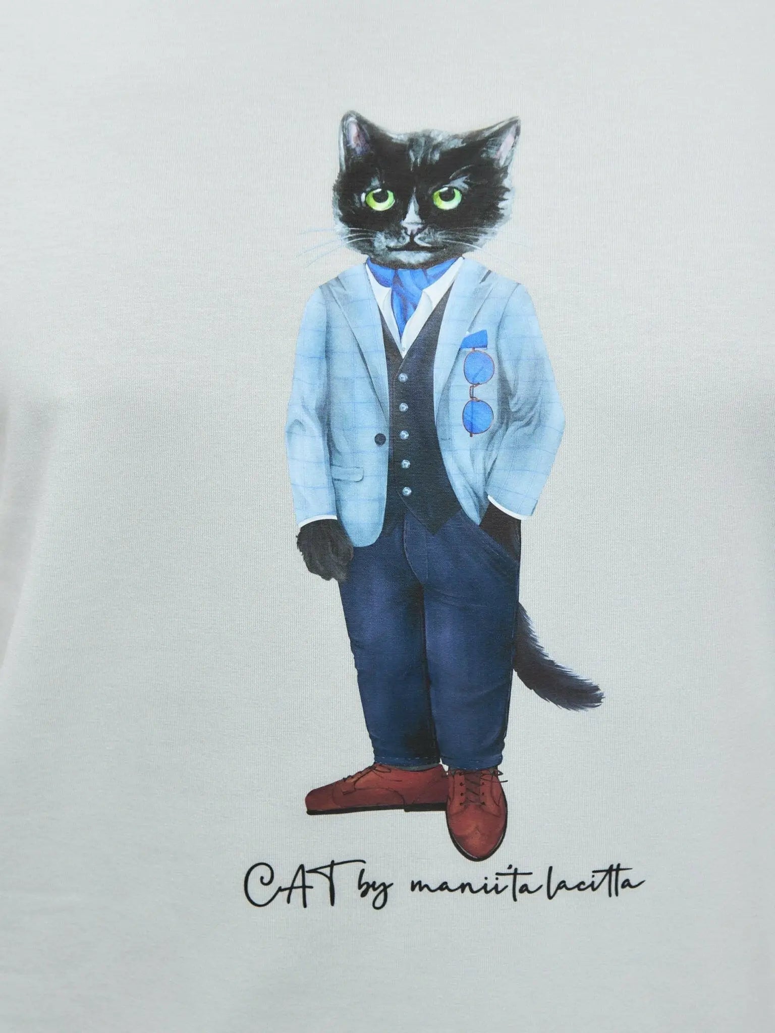 Grey T-shirt Suit Cat | T-shirt For Cat Lovers | Cat e Lolette