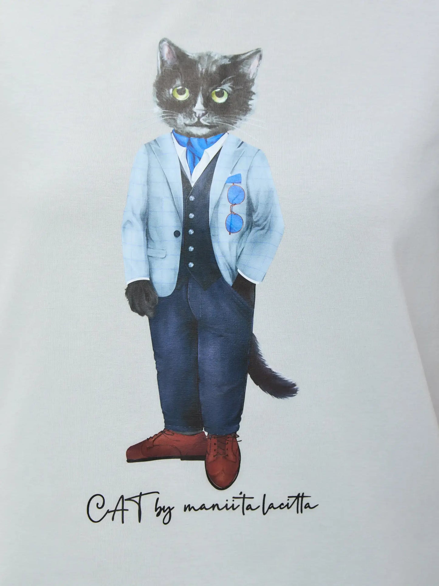 Grey T-shirt Suit Cat | T-shirt For Cat Lovers | Cat e Lolette