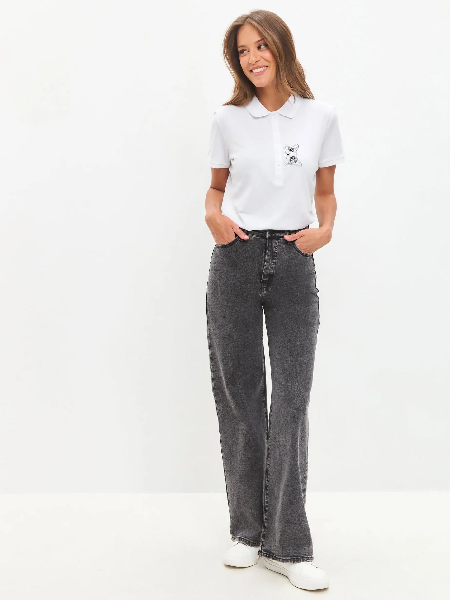 Grey Women’s Jeans | Bottom For Cat Lovers | Cat e Lolette