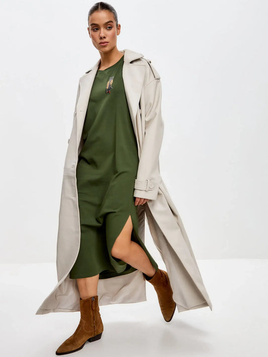 Olive Dress Trench Coat Cat | Dress For Cat Lovers | Cat e Lolette