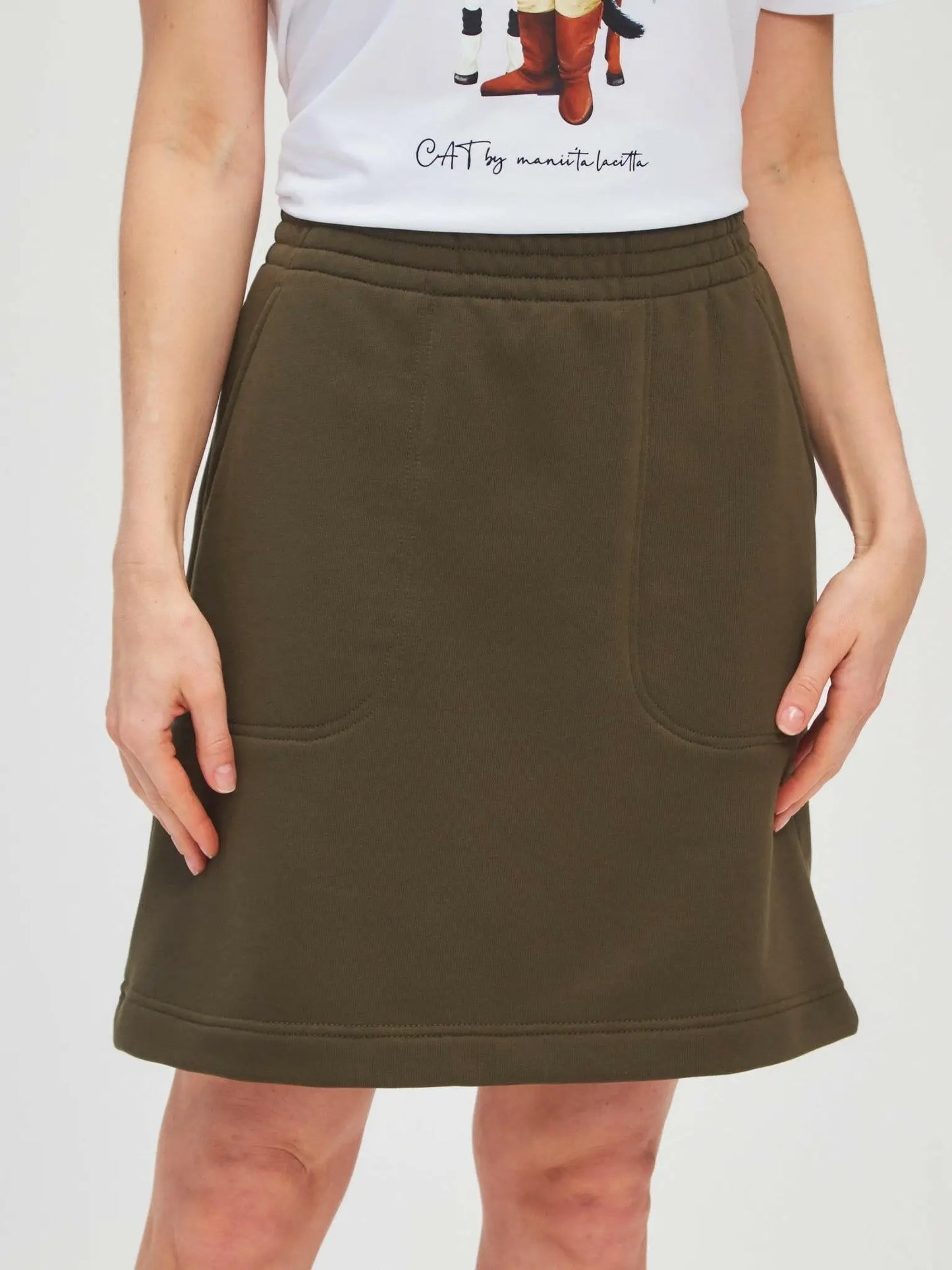 Olive Women’s Skirt | Bottom For Cat Lovers | Cat e Lolette