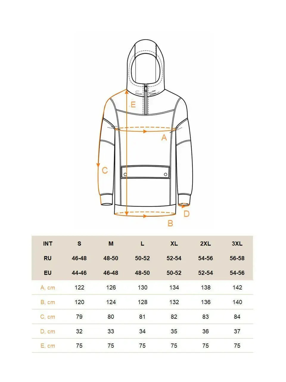 Orange Fleece Hoodie | Fleece (recycled) For Cat Lovers | Cat e