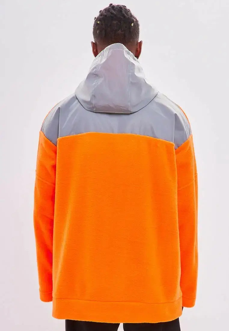 Orange Fleece Hoodie | Fleece (recycled) For Cat Lovers | Cat e