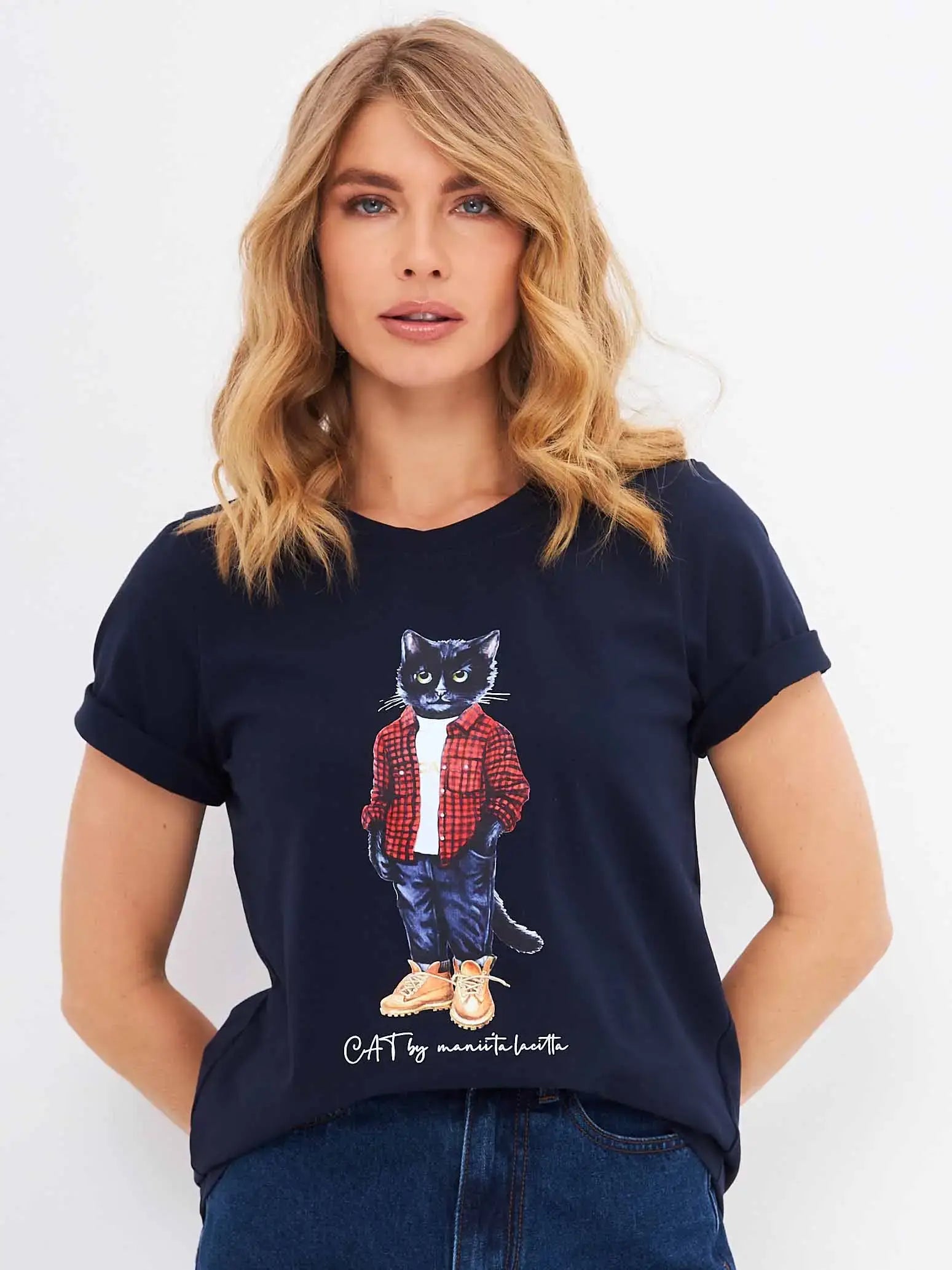 Pack of 2 T-shirts Country Cat | For Cat Lovers | Cat e Lolette