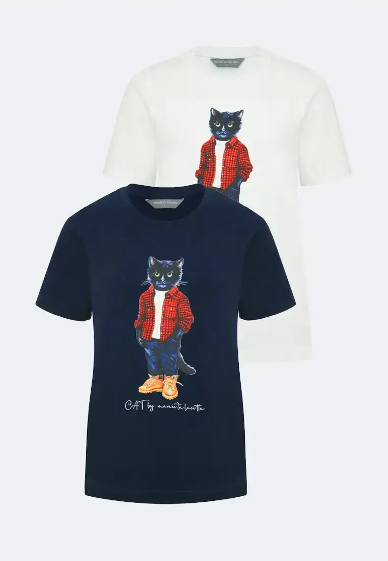 Pack of 2 T-shirts Country Cat | For Cat Lovers | Cat e Lolette