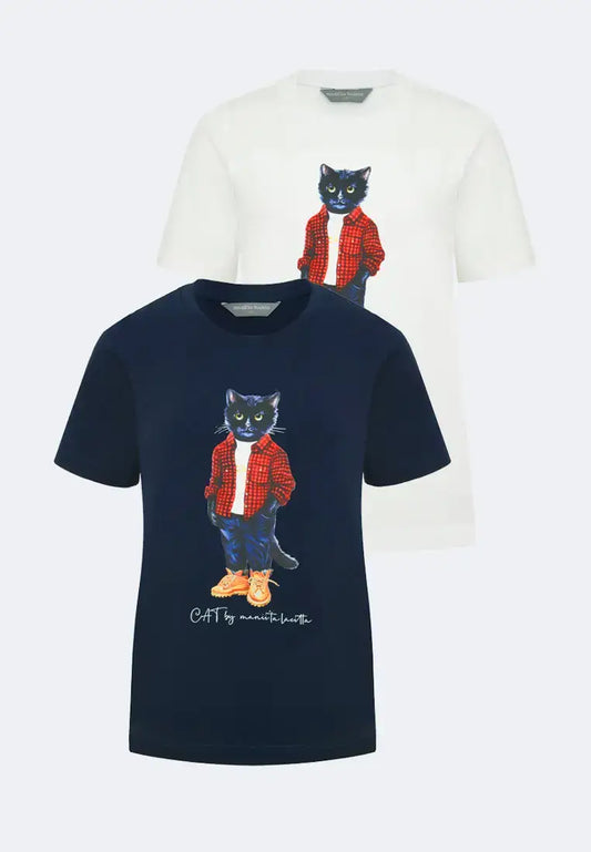 Pack of 2 T-shirts Country Cat | For Cat Lovers | Cat e Lolette