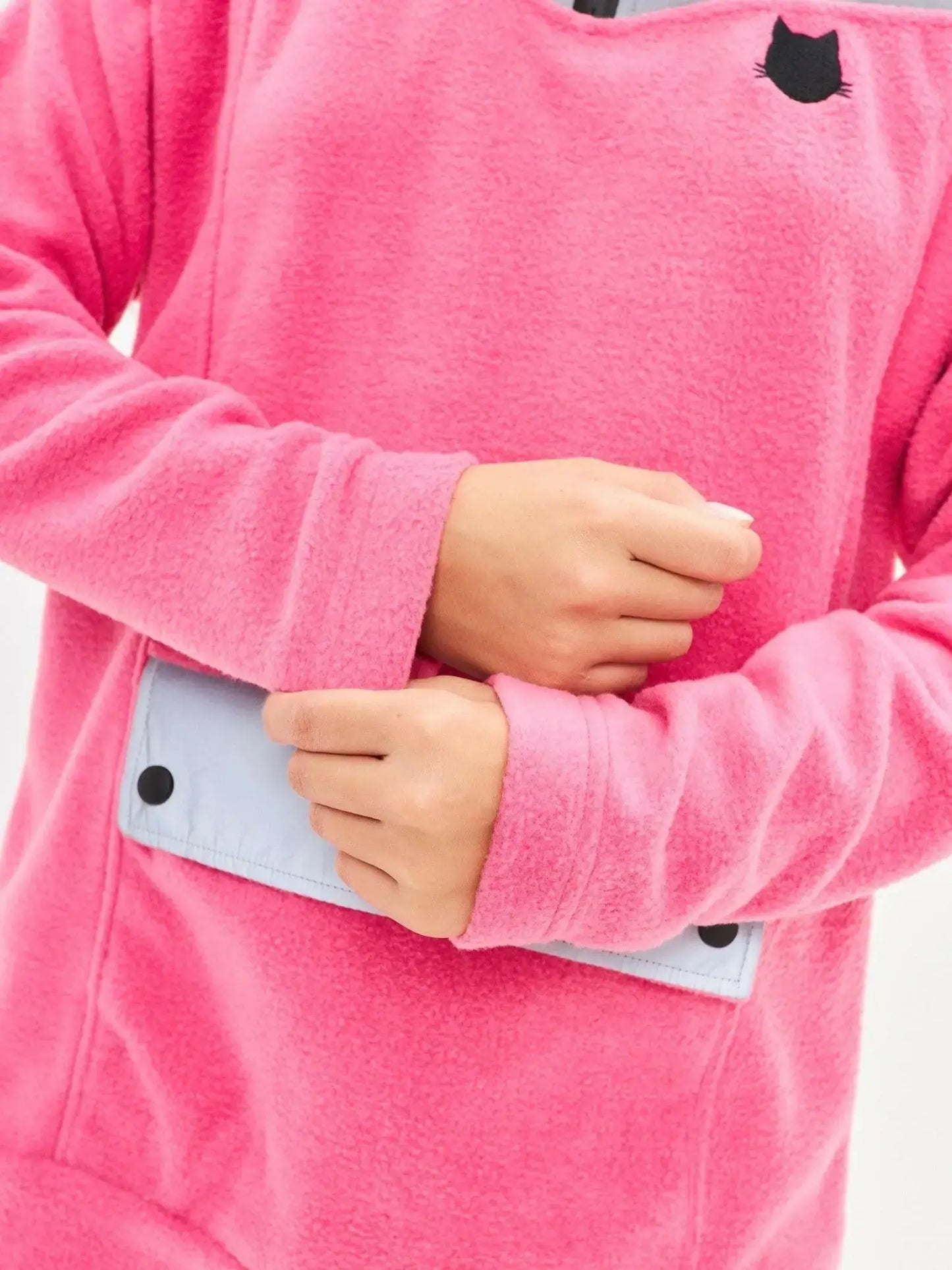 Pink Fleece Hoodie | Fleece (recycled) For Cat Lovers | Cat e Lolette