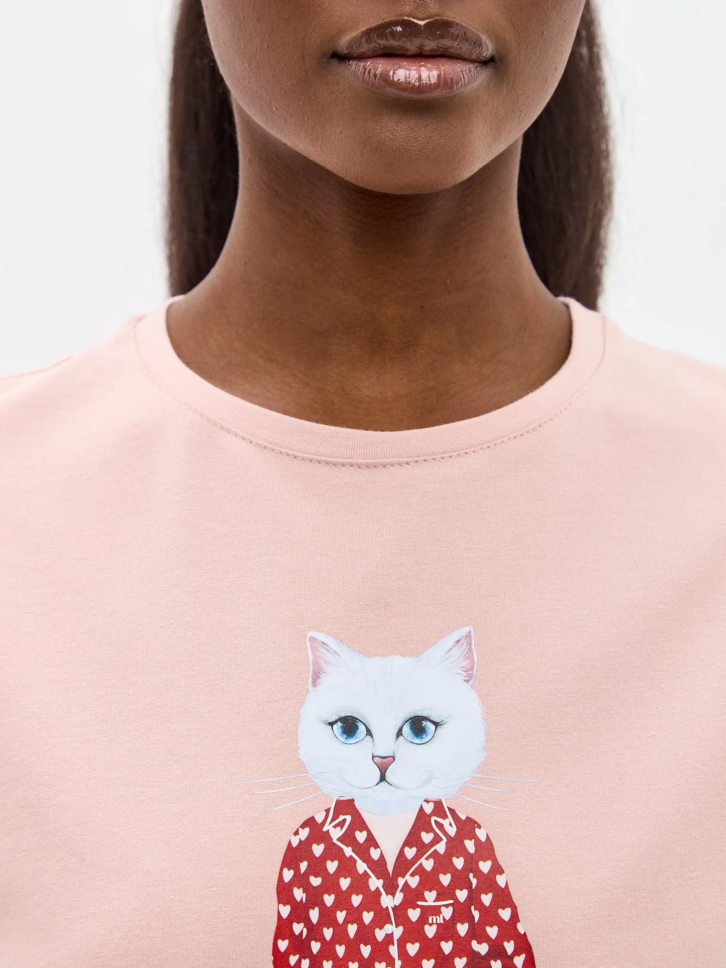 Pink Oversized T-shirt Pajamas Cat | Loungewear For Cat Lovers | Cat
