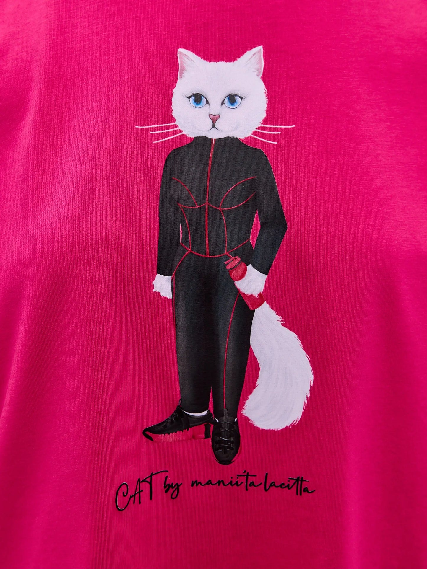 Pink Short Oversized T-shirt Sport Cat | T-shirt For Cat Lovers | Cat