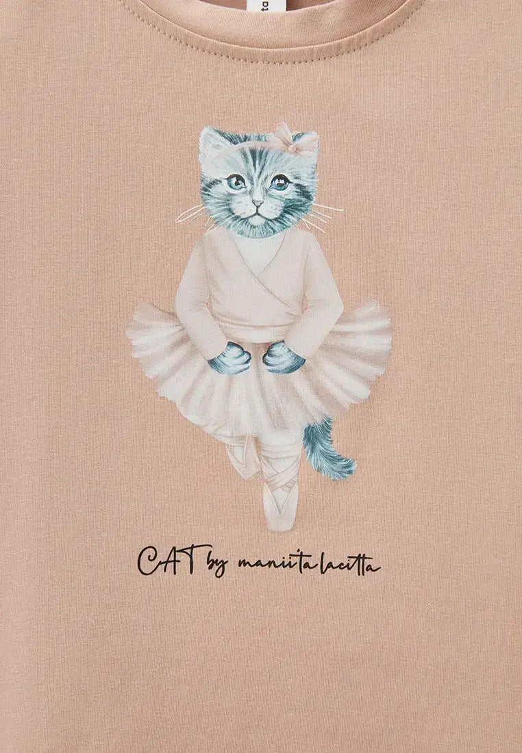 Pink T-shirt Ballet Cat | T-shirt For Cat Lovers | Cat e Lolette