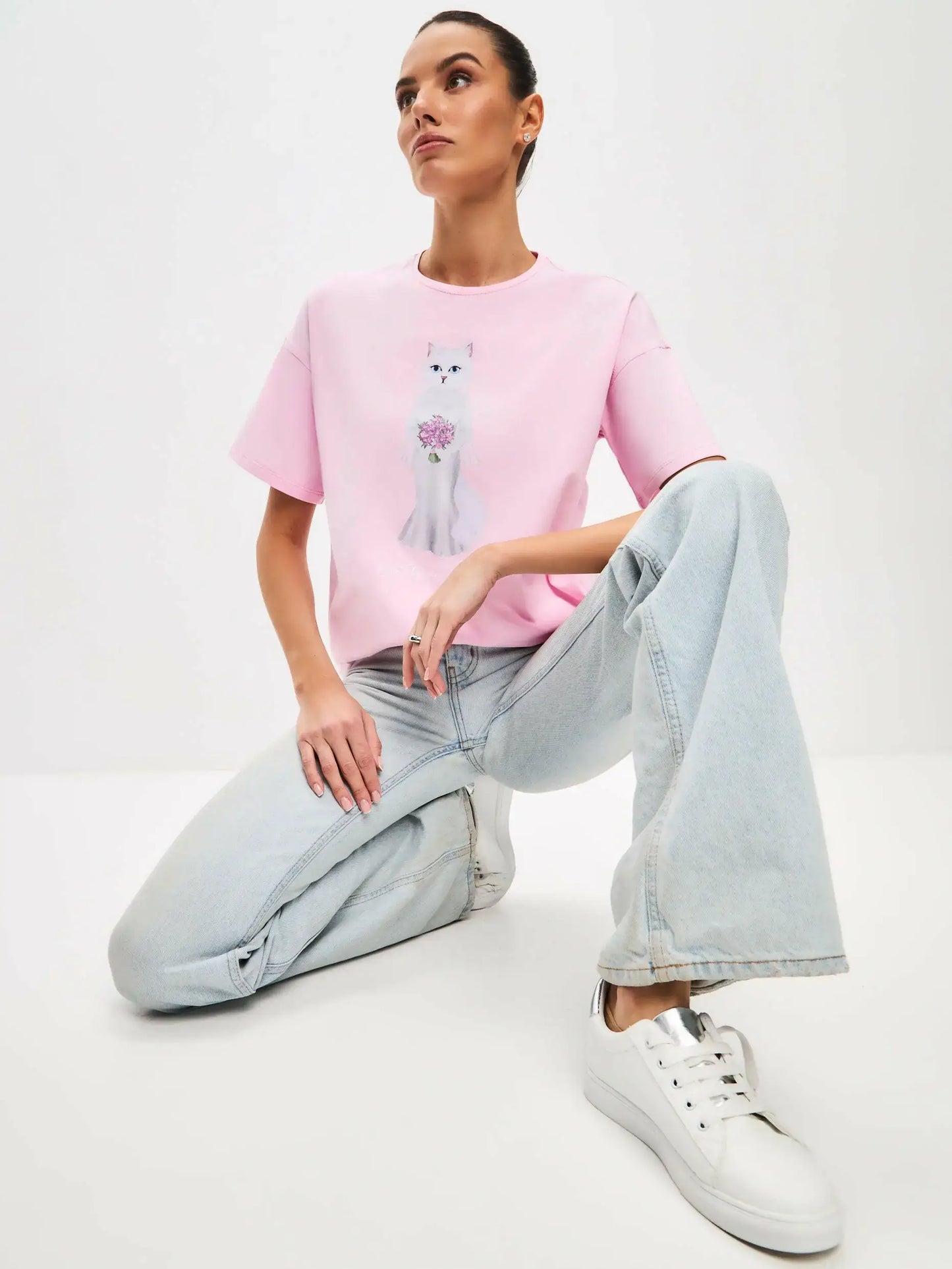 Pink T-shirt Bride Cat | T-shirt For Cat Lovers | Cat e Lolette