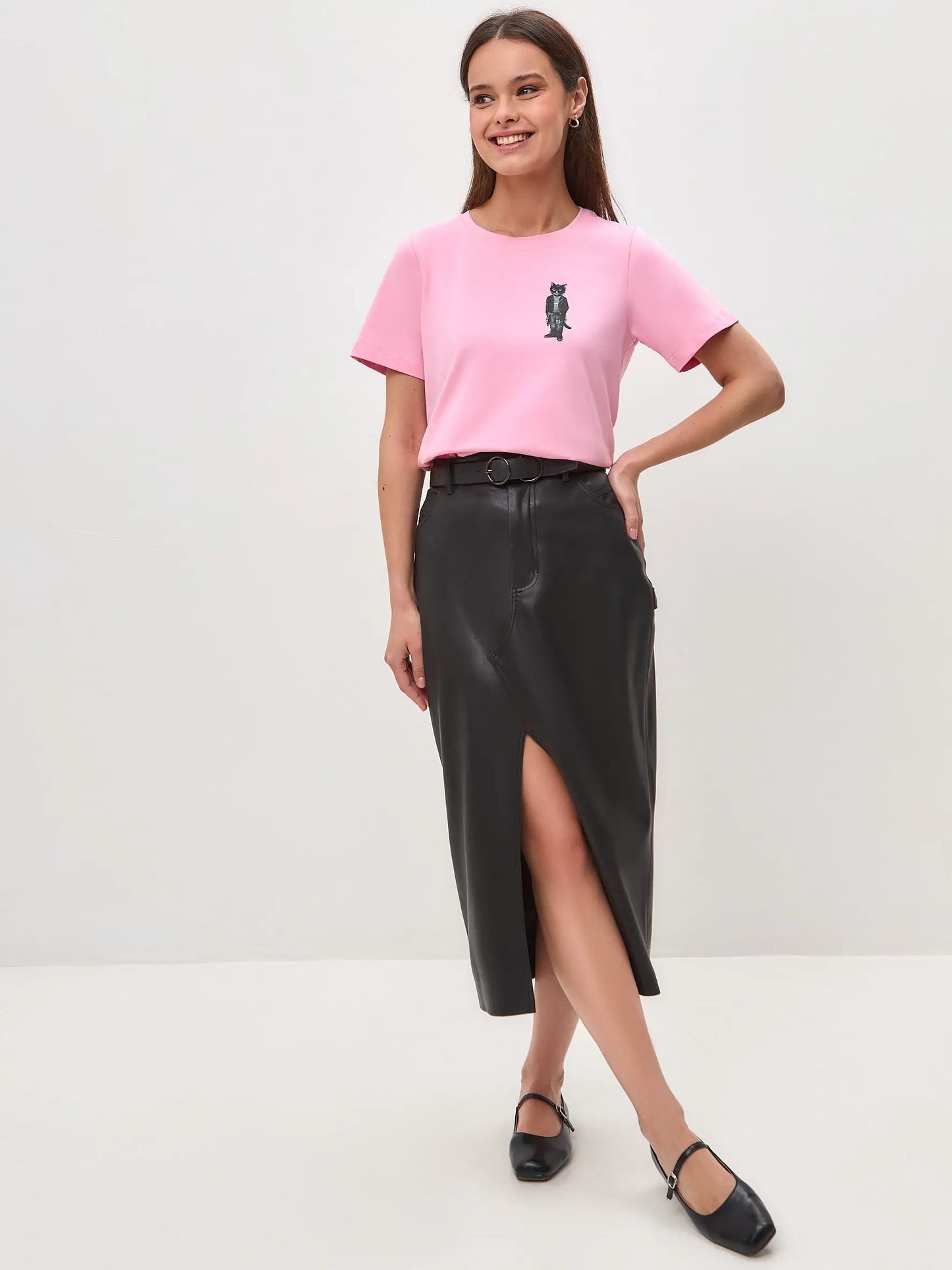 Pink T-shirt Rocker Cat | T-shirt For Cat Lovers | Cat e Lolette