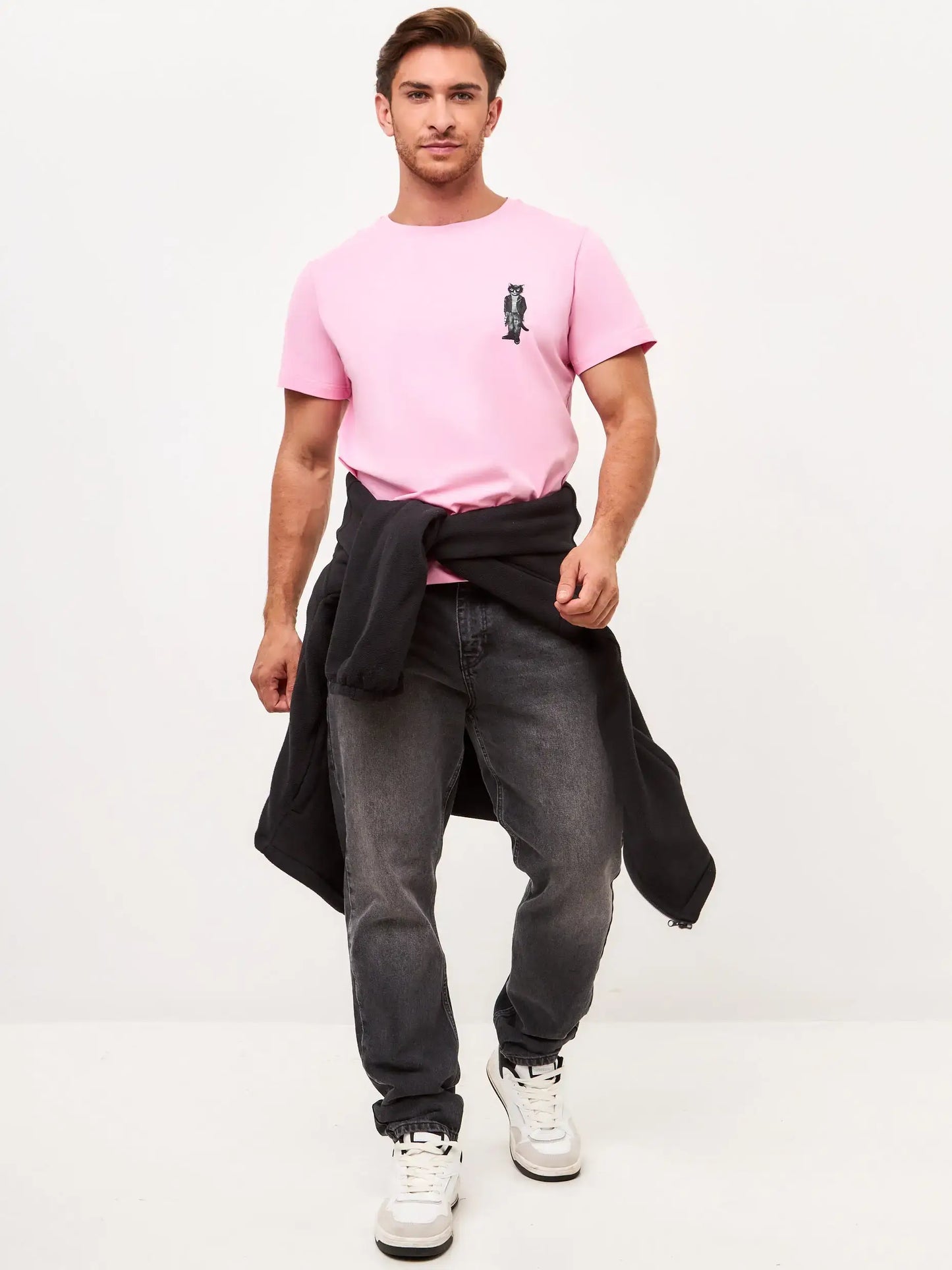 Pink T-shirt Rocker Cat | T-shirt For Cat Lovers | Cat e Lolette