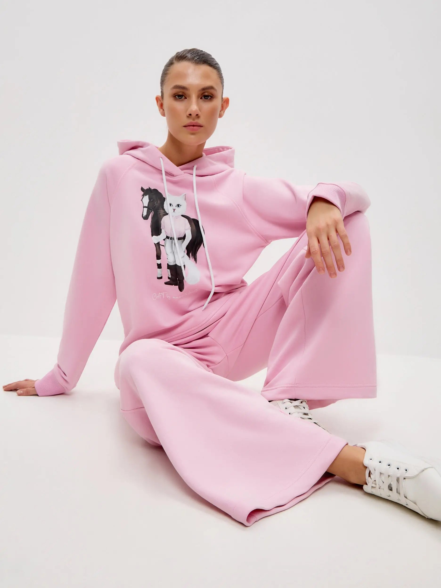 Pink Women’s Sweatpants | Bottom For Cat Lovers | Cat e Lolette