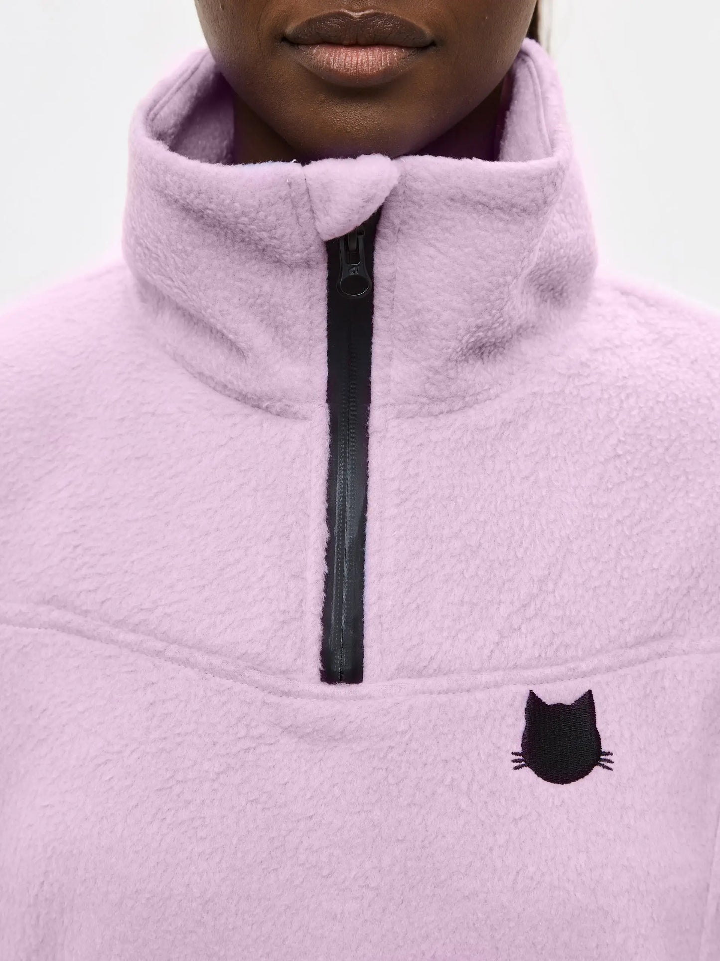 Purple Fleece Sweatshirt | Fleece (recycled) For Cat Lovers | Cat e