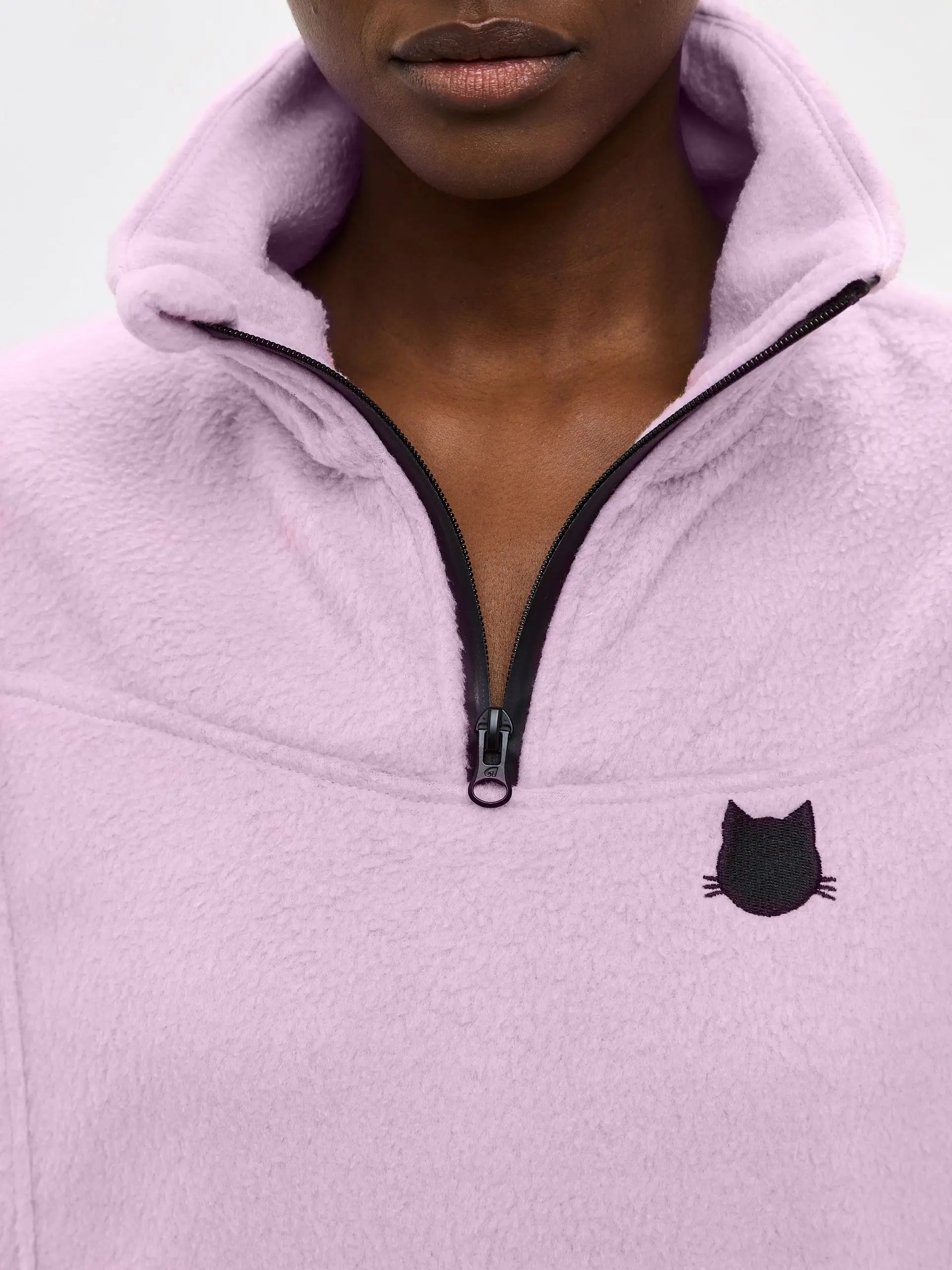 Purple Fleece Sweatshirt | Fleece (recycled) For Cat Lovers | Cat e