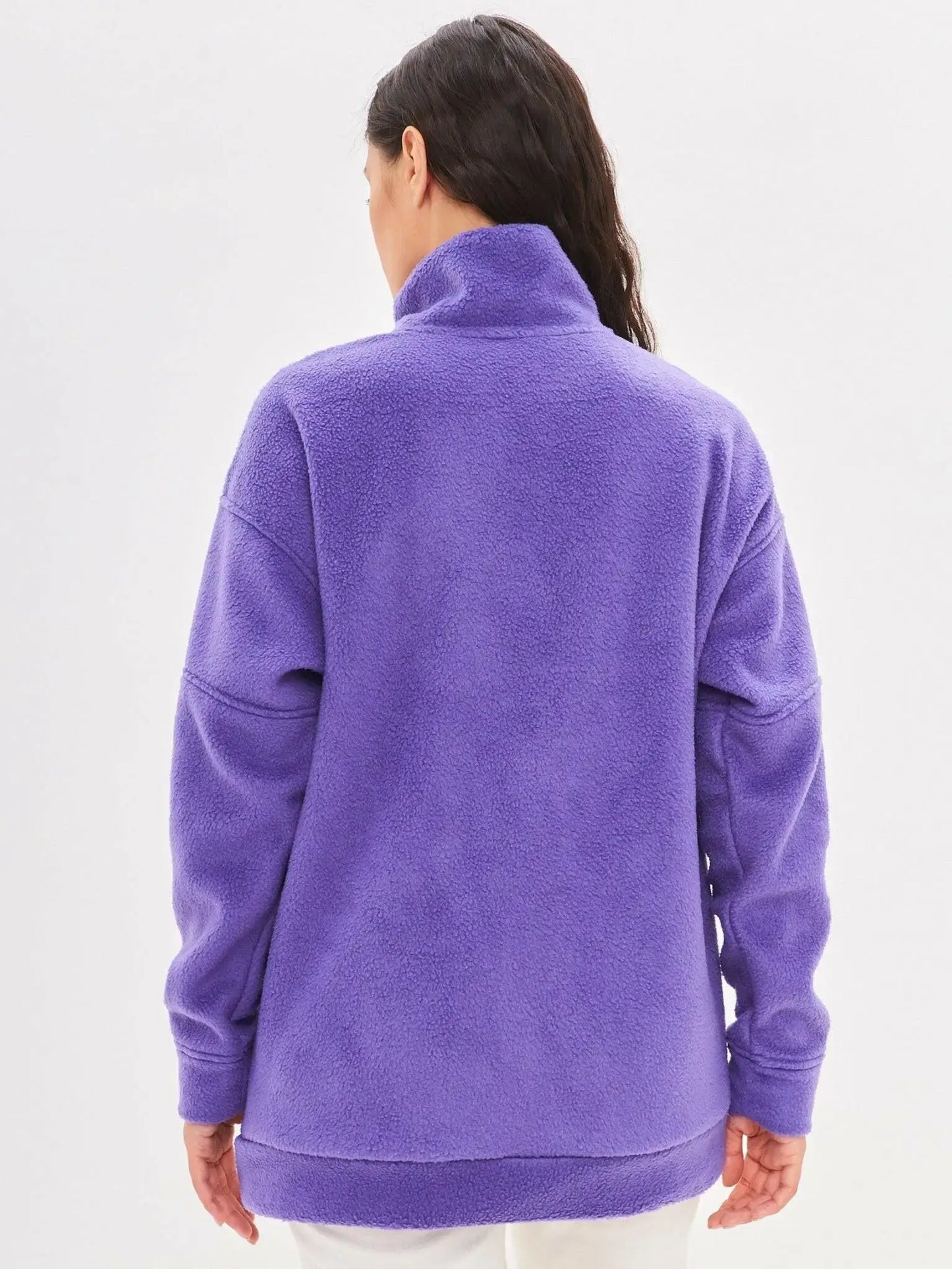 Purple Fleece Sweatshirt | Fleece (recycled) For Cat Lovers | Cat e