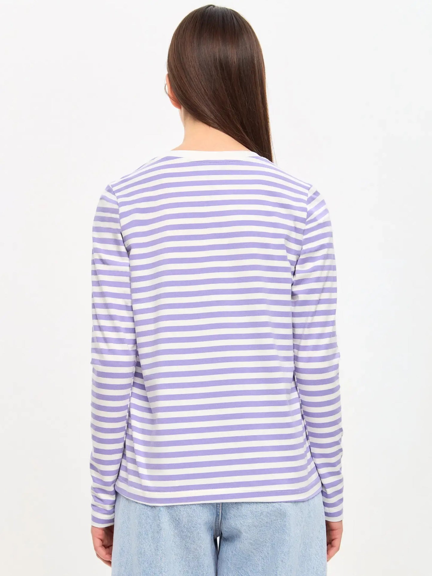 Purple Longsleeve White Cat Walk | Shirt & Striped shirt For Cat