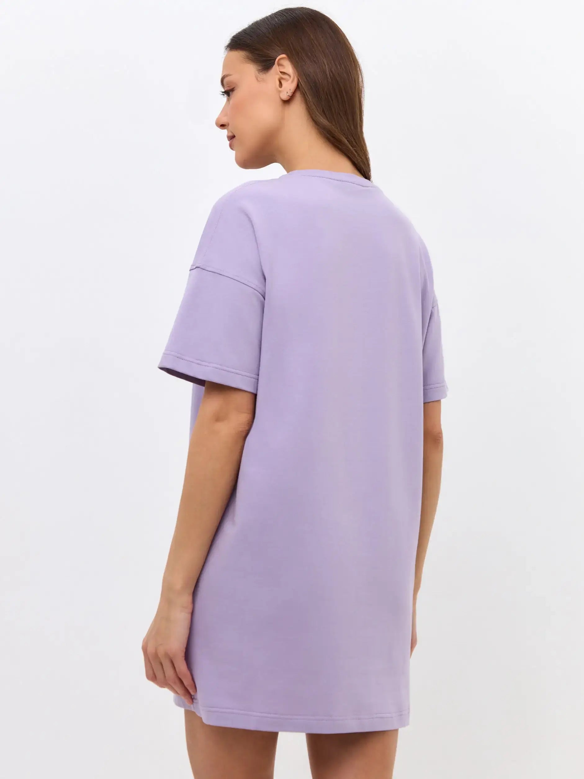 Purple Oversized T-shirt Pajamas Cat | Loungewear For Cat Lovers