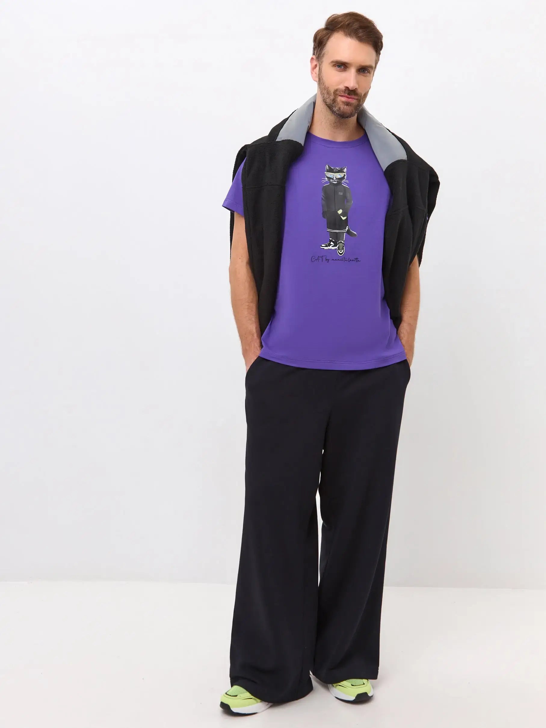 Purple T-shirt Sport Cat | T-shirt For Cat Lovers | Cat e Lolette