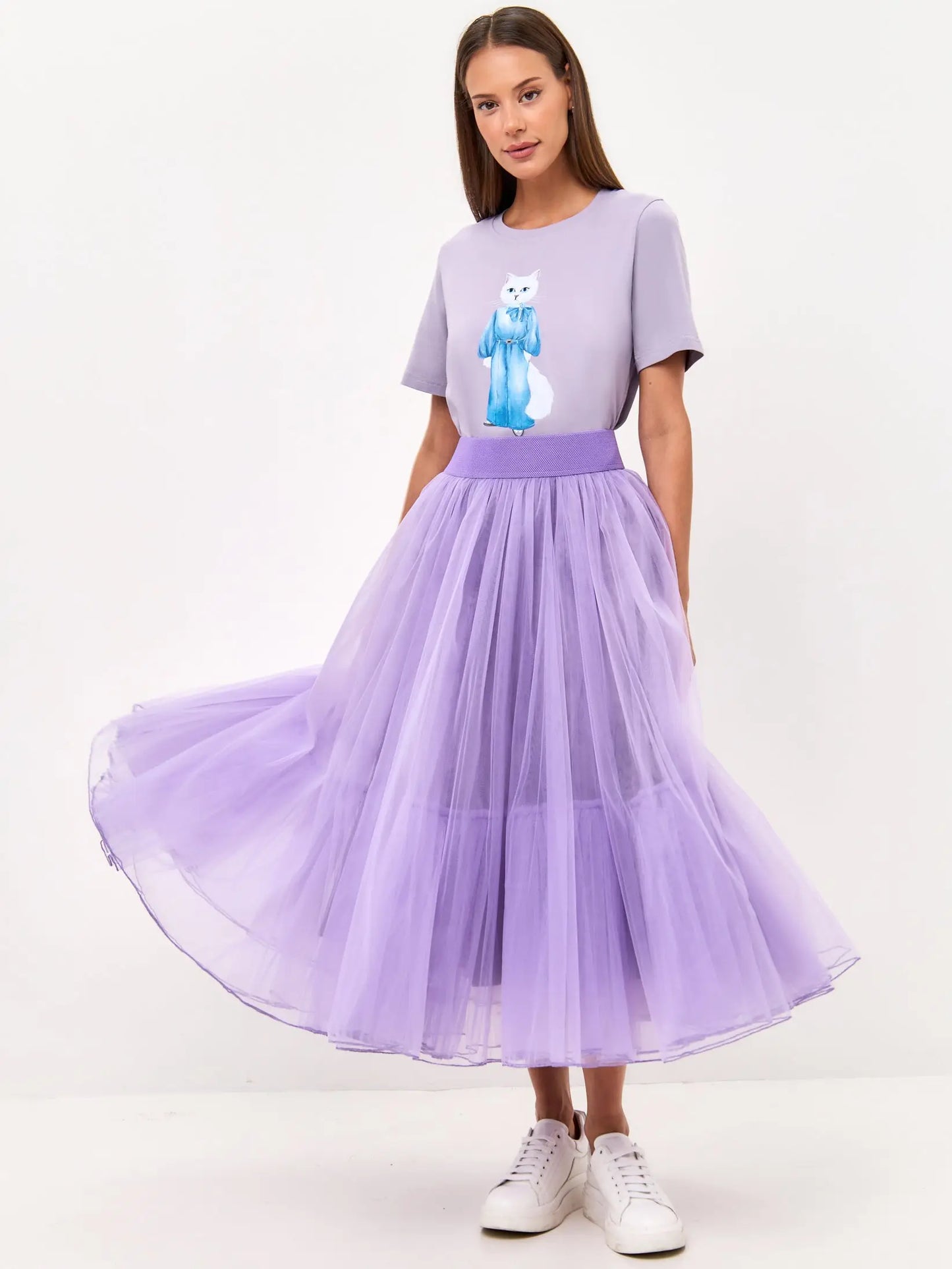 Purple Tulle Skirt Princess | Bottom For Cat Lovers | Cat e Lolette