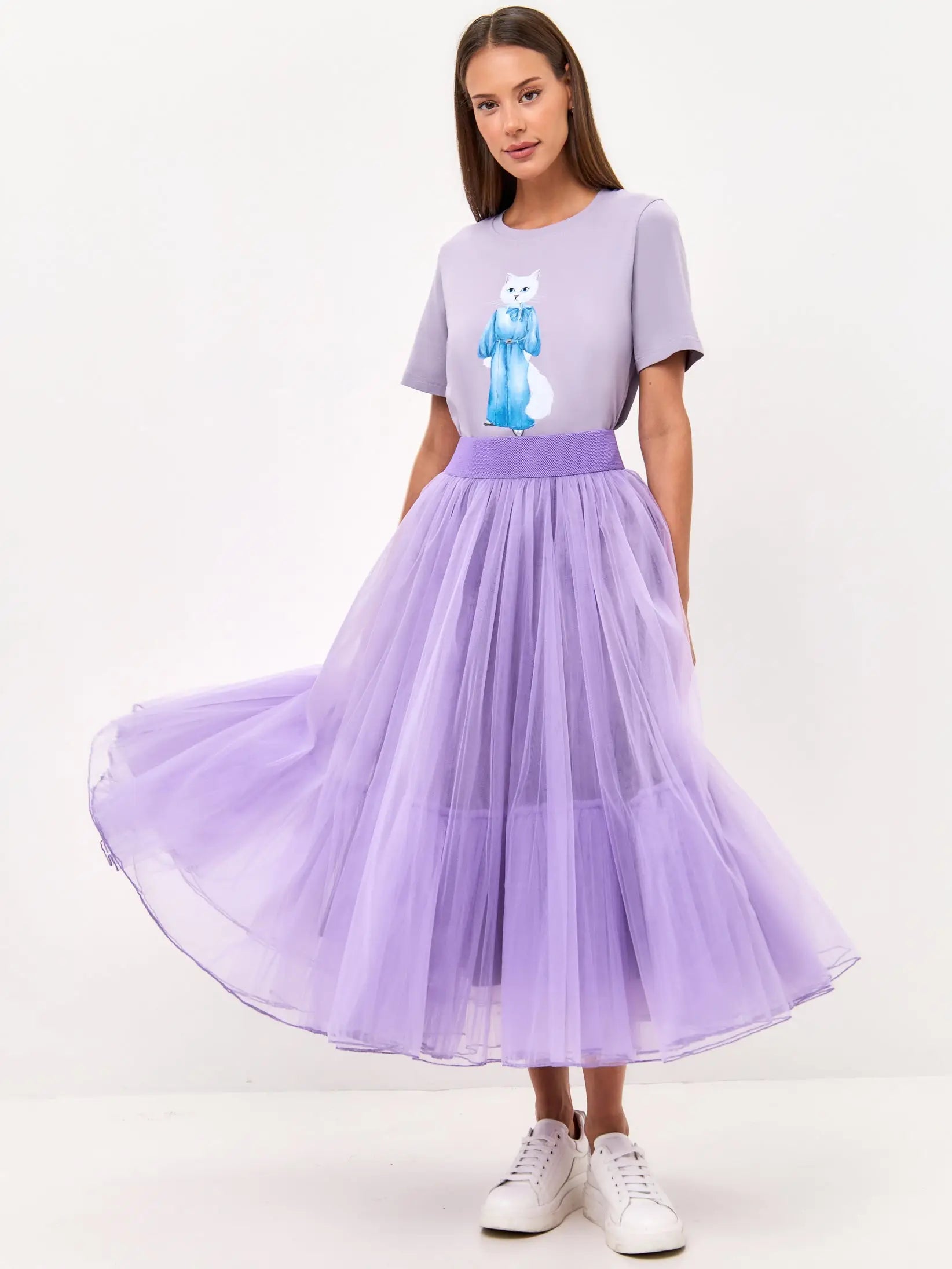 Purple Tulle Skirt Princess | Bottom For Cat Lovers | Cat e Lolette