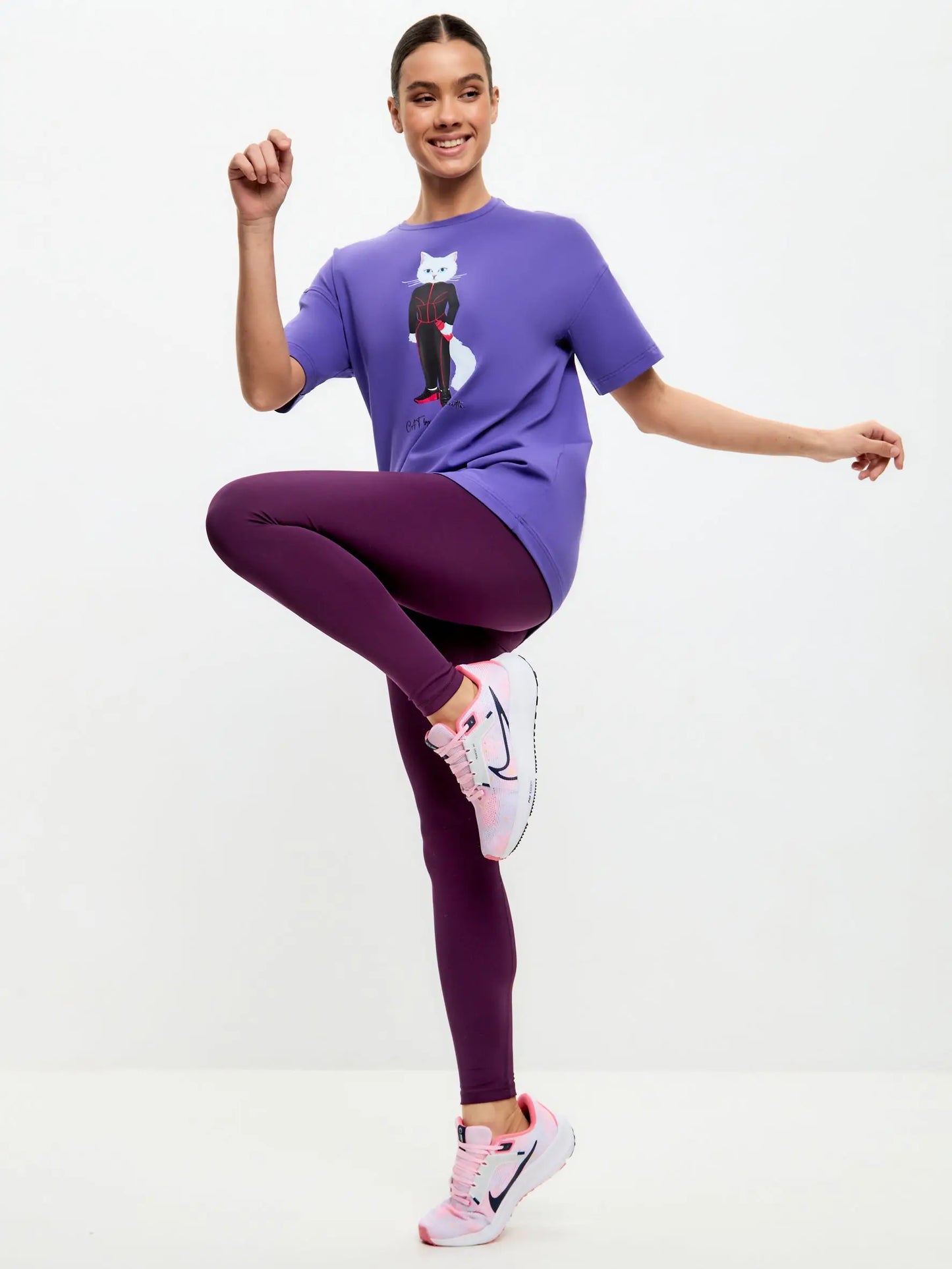 Purple Women’s Leggings | Bottom For Cat Lovers | Cat e Lolette