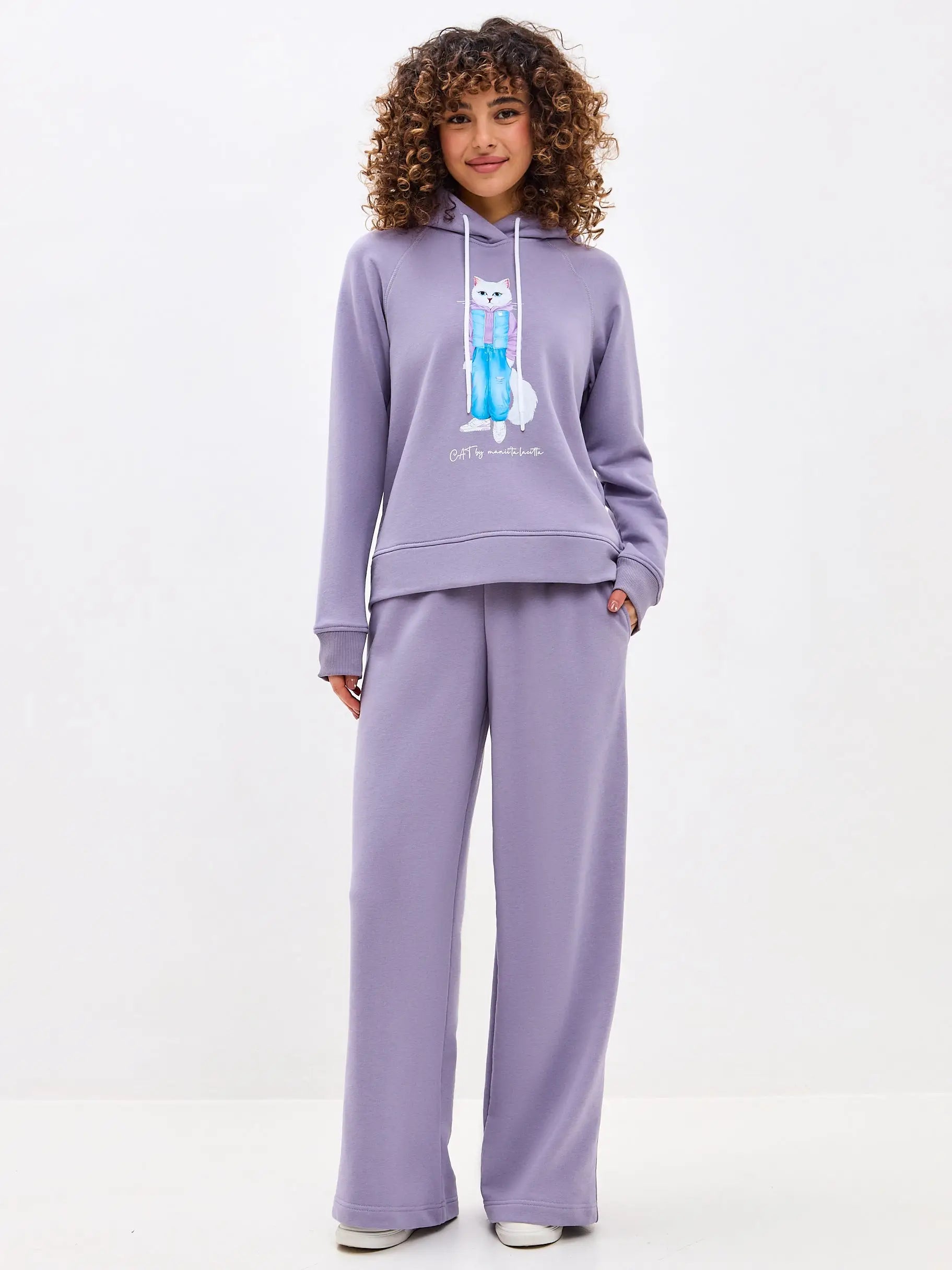 Purple Women’s Sweatpants | Bottom For Cat Lovers | Cat e Lolette