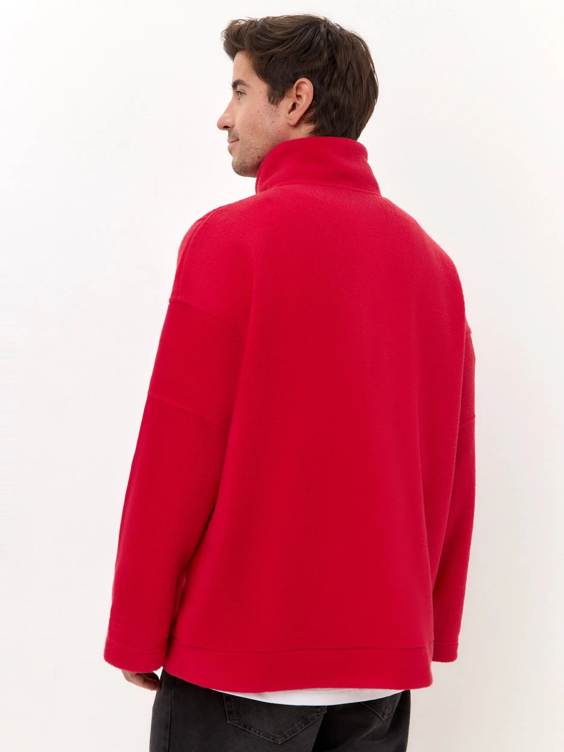 Red Fleece Sweatshirt | Fleece (recycled) For Cat Lovers | Cat e