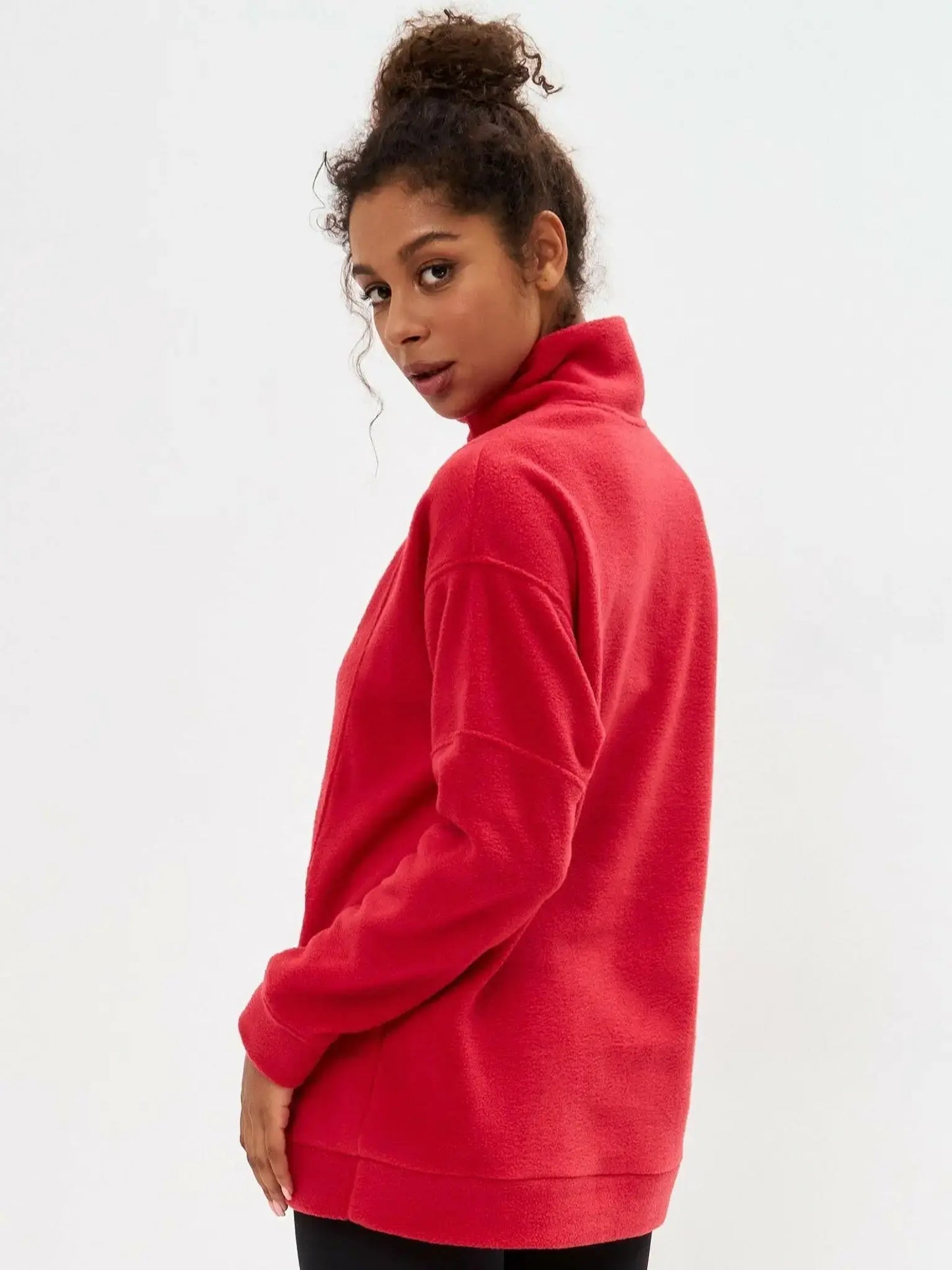 Red Fleece Sweatshirt | Fleece (recycled) For Cat Lovers | Cat e