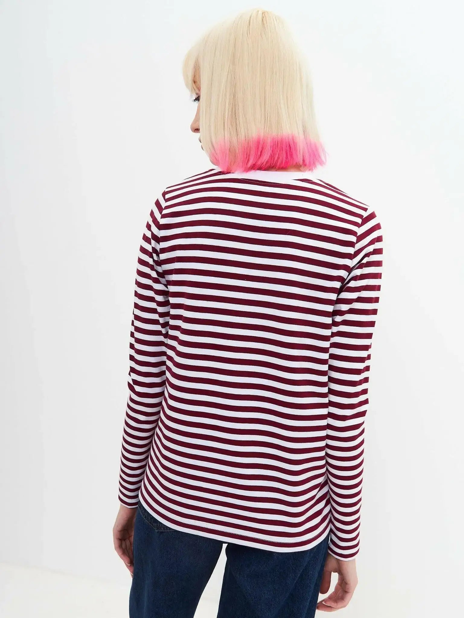 Red Longsleeve Mariner Cat | Shirt & Striped shirt For Cat Lovers