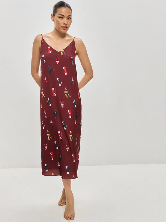 Red Silk Loungewear | Loungewear For Cat Lovers | Cat e Lolette