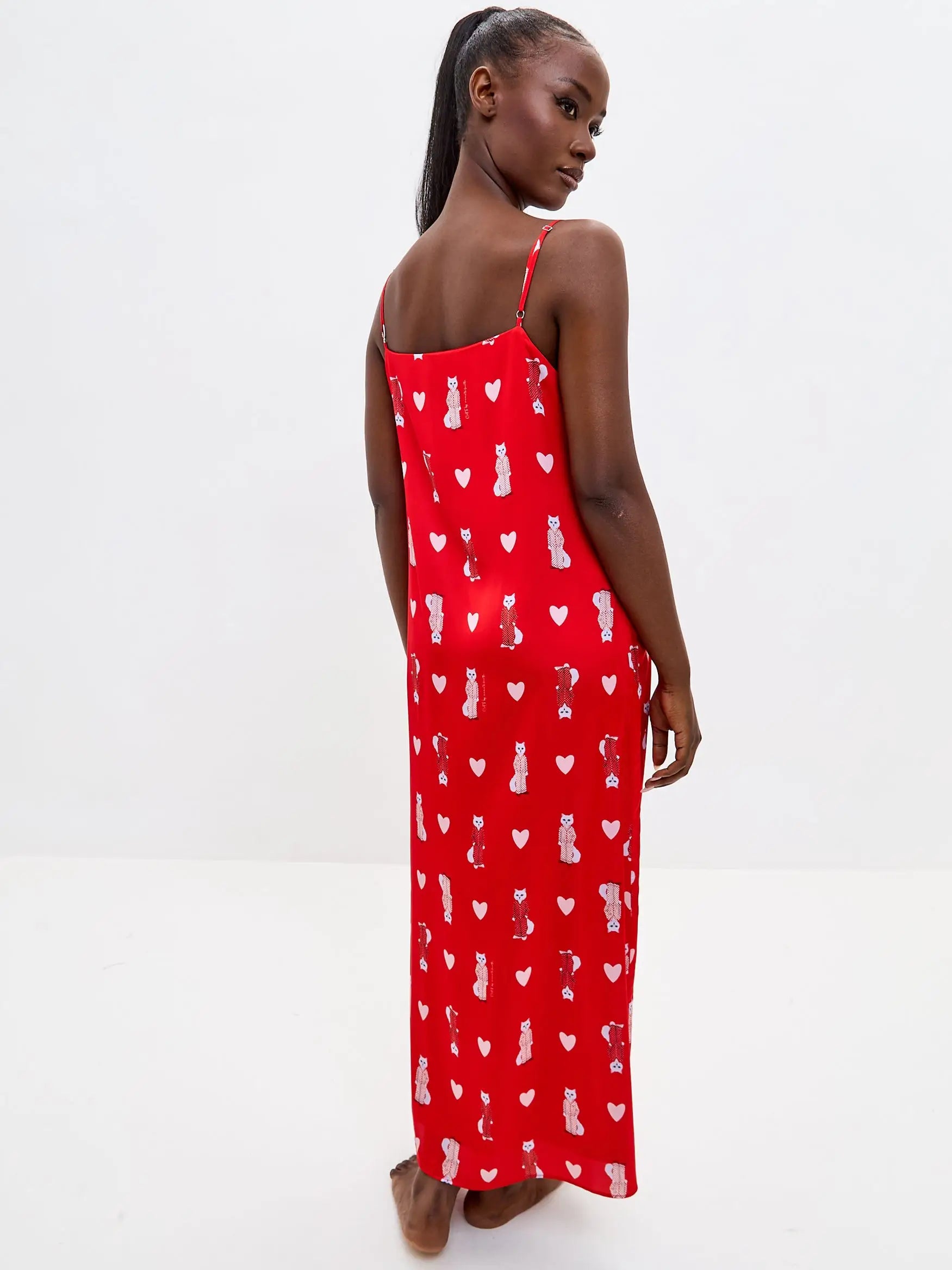 Red Silk Loungewear | Loungewear For Cat Lovers | Cat e Lolette