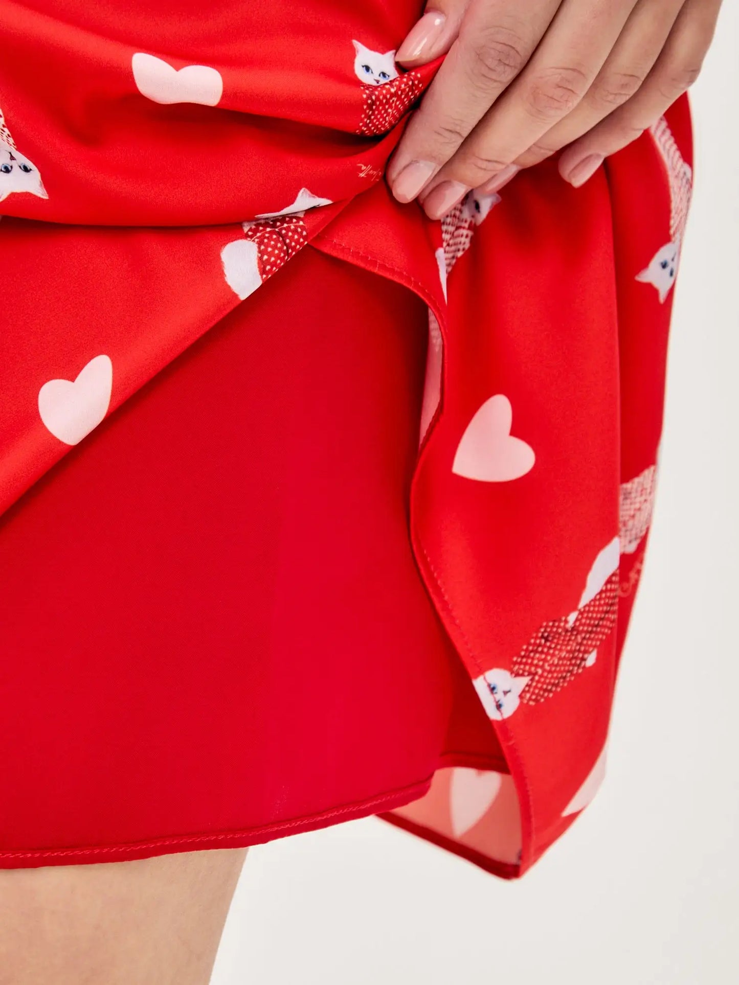 Red Silk Loungewear | Loungewear For Cat Lovers | Cat e Lolette