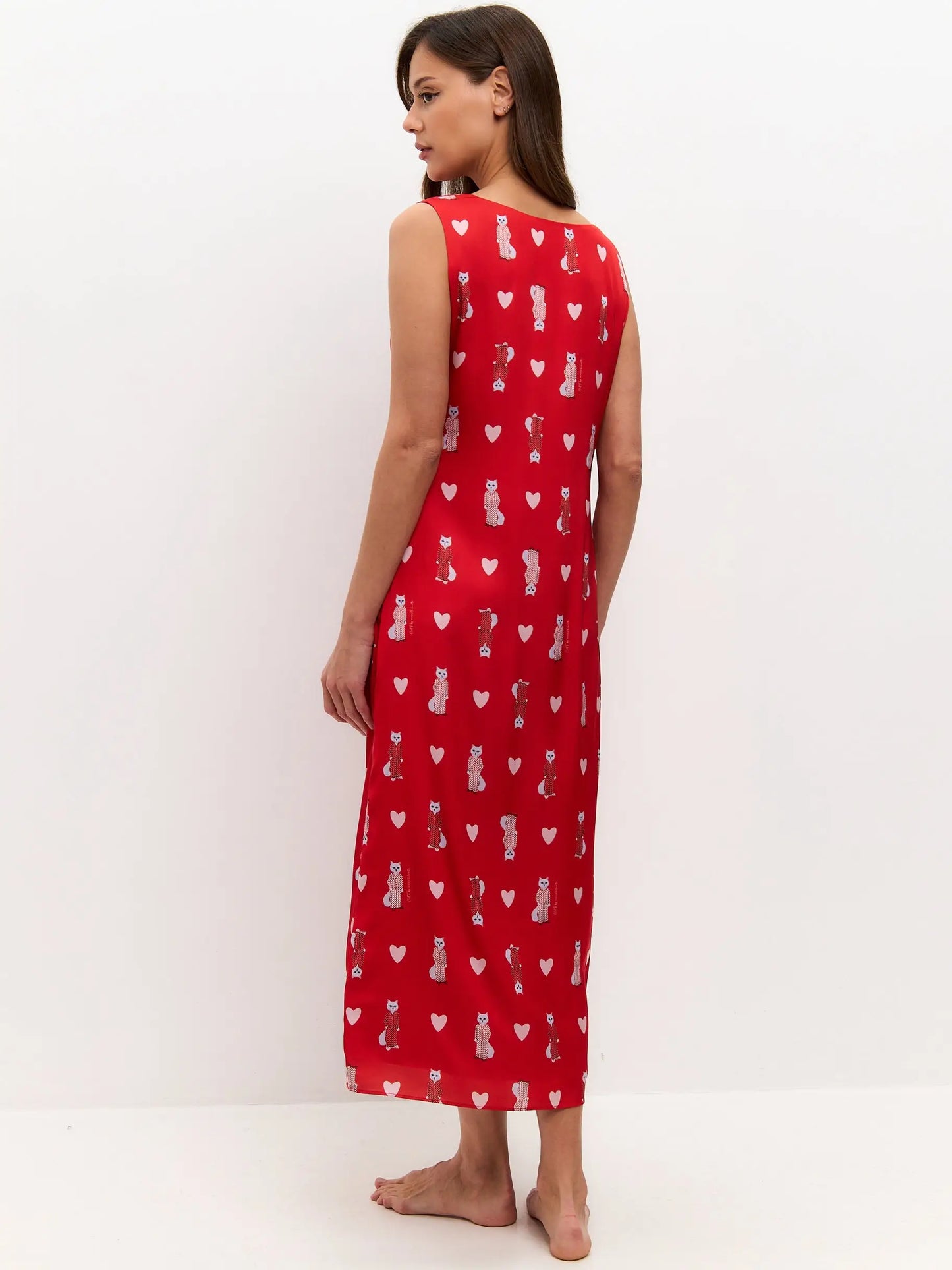Red Silk Loungewear | Loungewear For Cat Lovers | Cat e Lolette