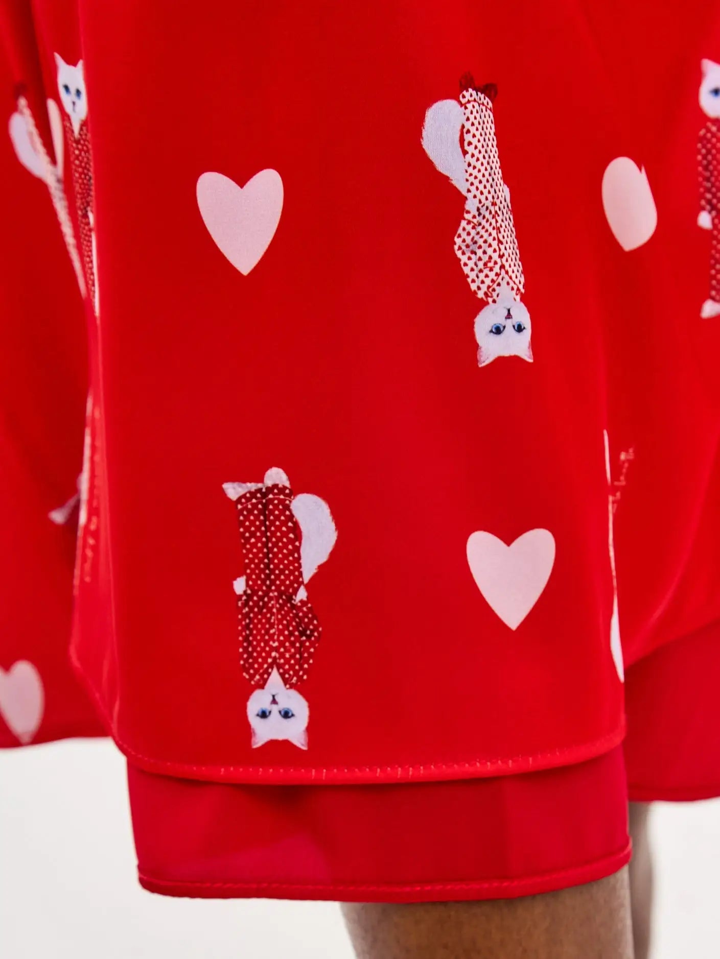 Red Silk Loungewear | Loungewear For Cat Lovers | Cat e Lolette