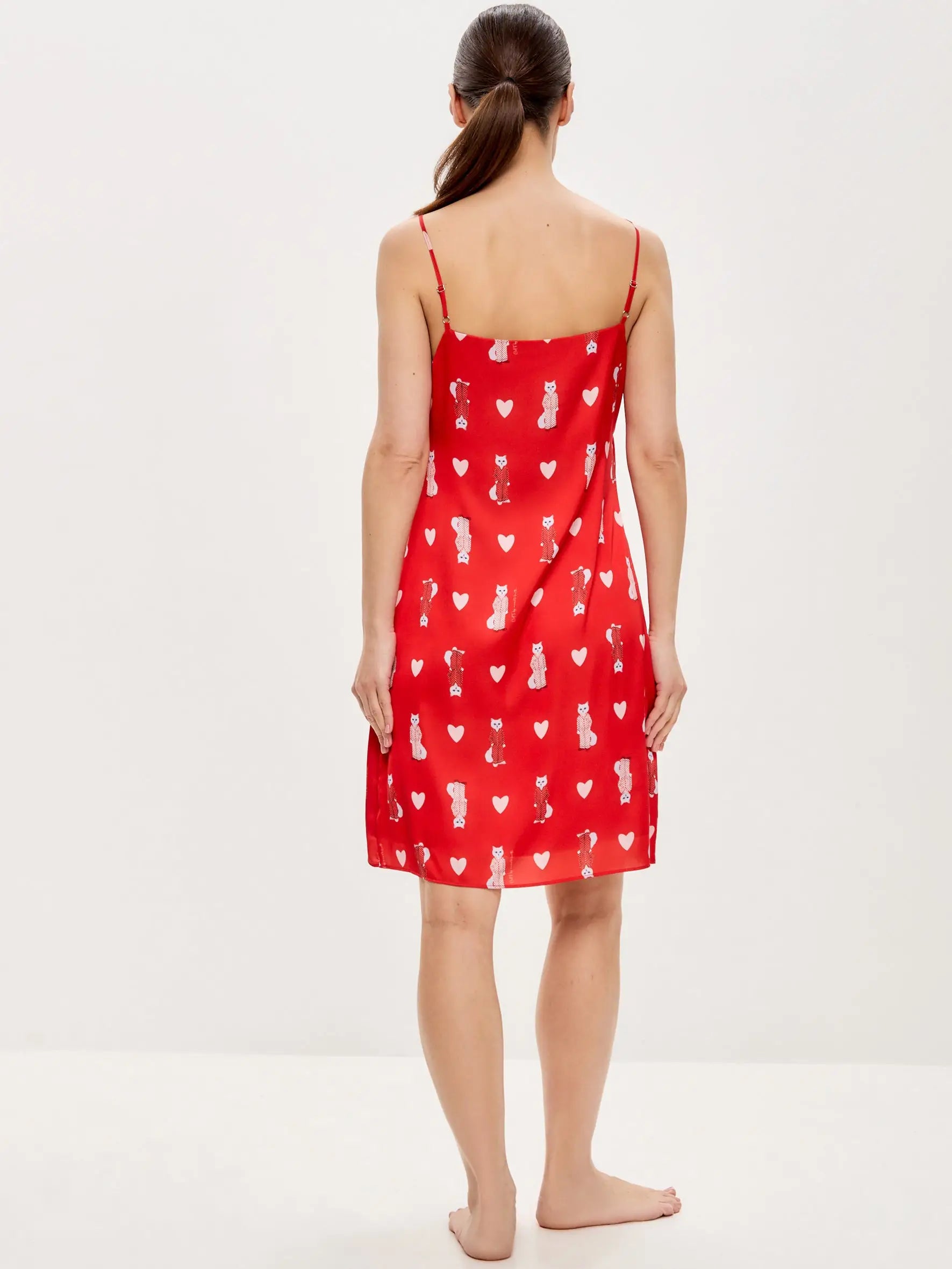 Red Silk Loungewear | Loungewear For Cat Lovers | Cat e Lolette