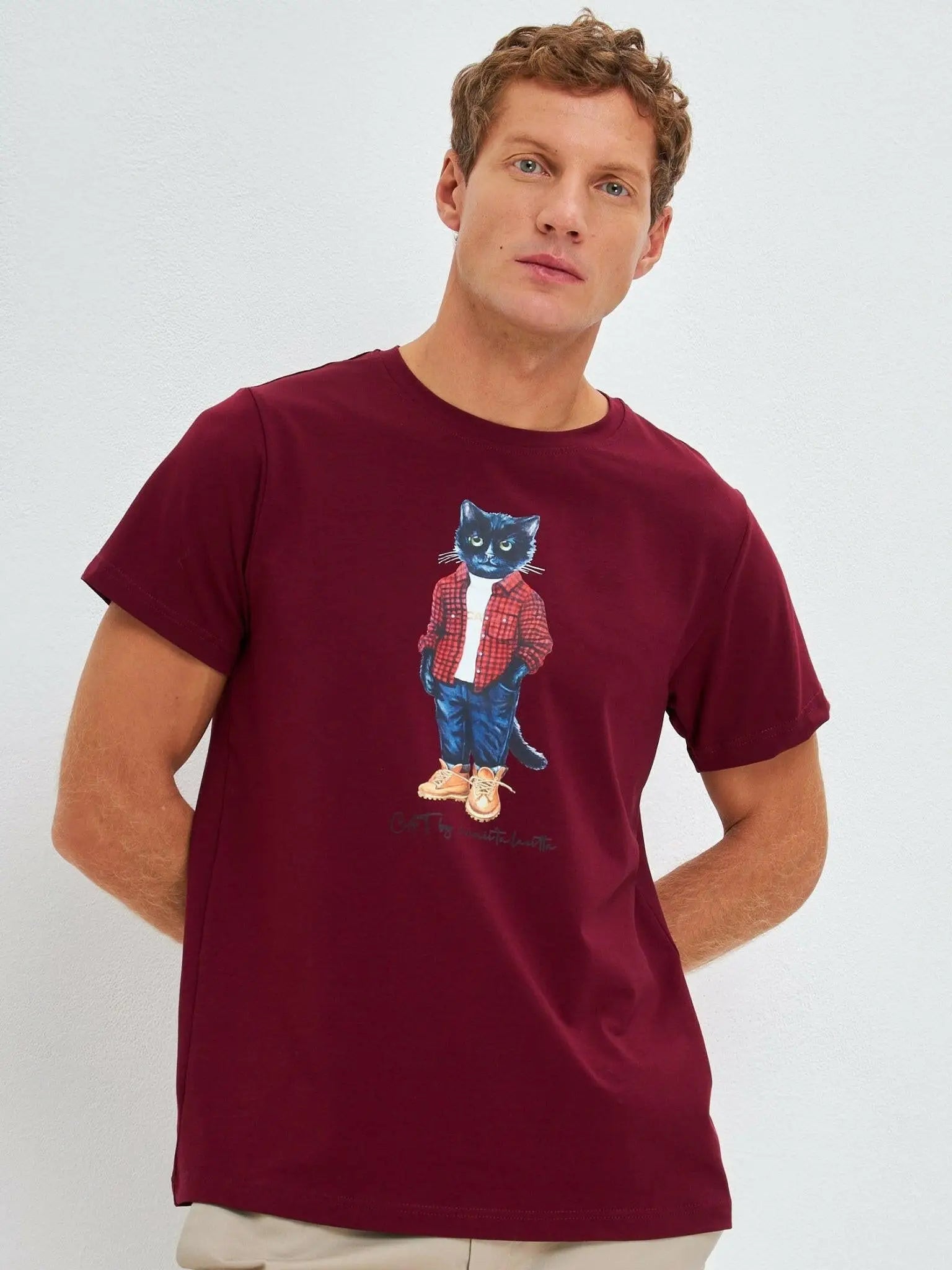 Red T-shirt Country Cat | T-shirt For Cat Lovers | Cat e Lolette