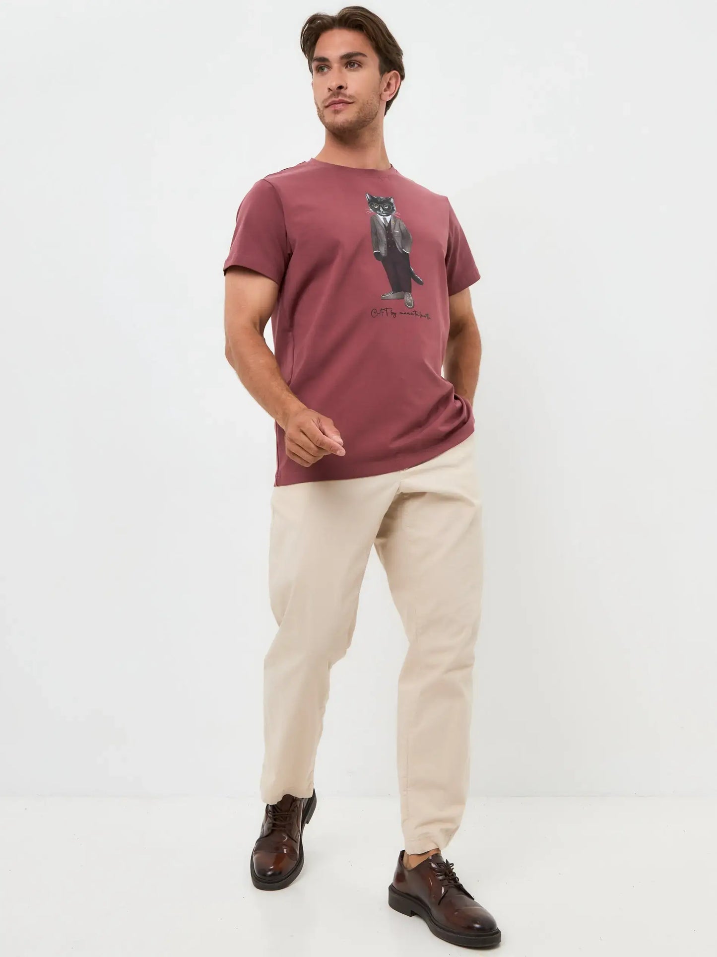 Red T-shirt Professor Cat | T-shirt For Cat Lovers | Cat e Lolette