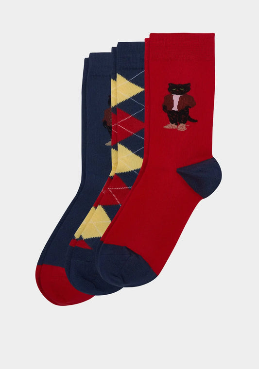 Set of Socks Country Cat | For Cat Lovers | Cat e Lolette