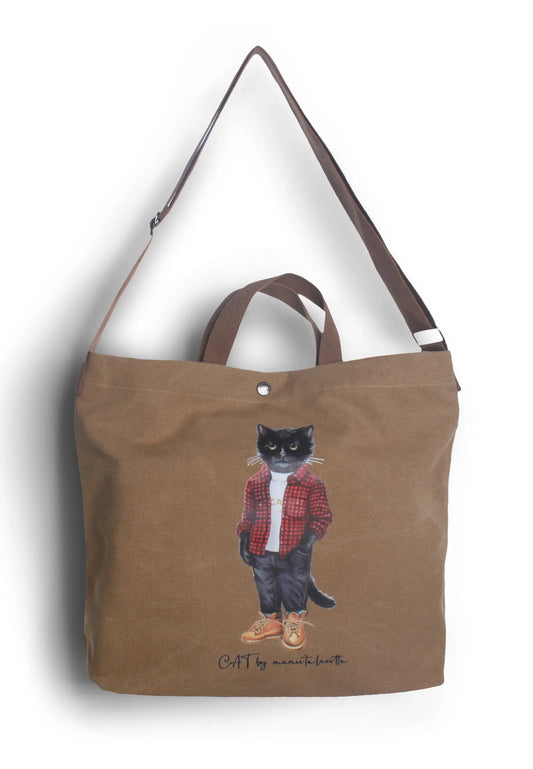 Shopper Beige with Country Cat | For Cat Lovers | Cat e Lolette