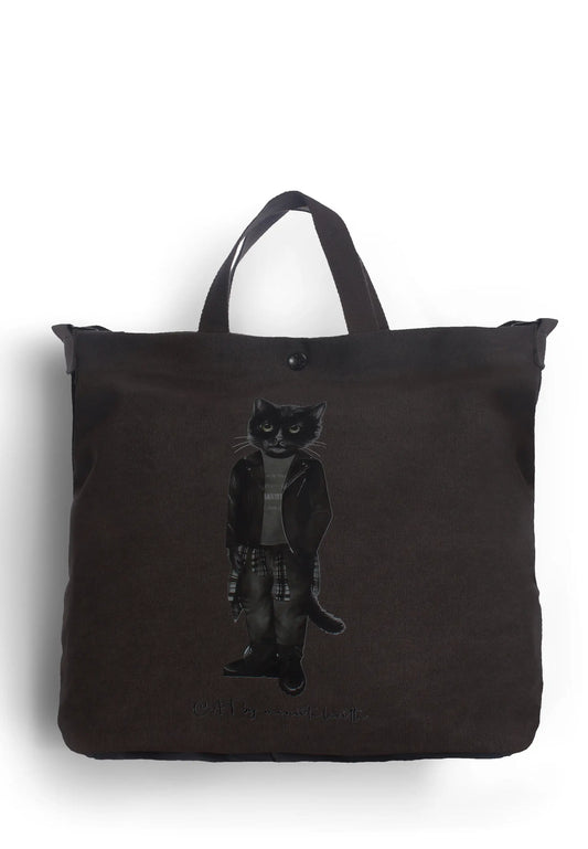 Shopper Grey with Rocker Cat | For Cat Lovers | Cat e Lolette
