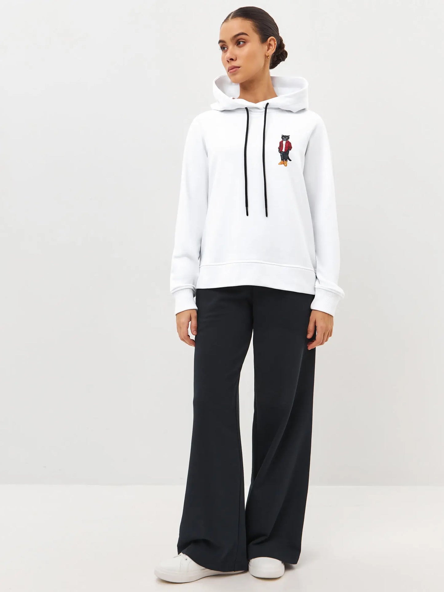 White Hoodie Country Cat | Hoodie & sweatshirt For Cat Lovers | Cat e