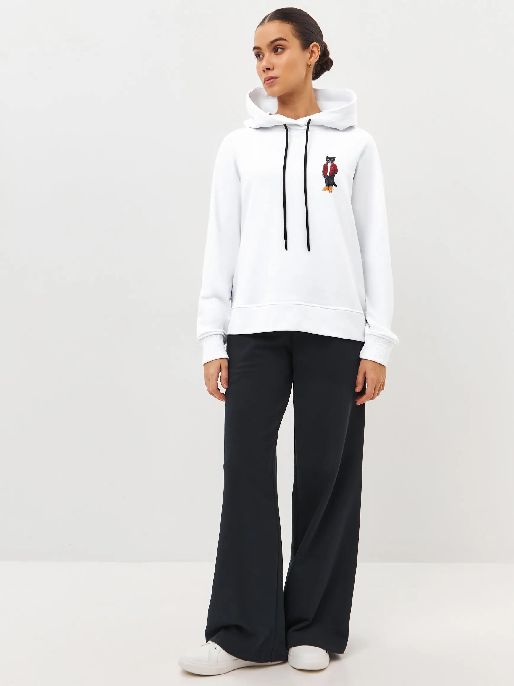 White Hoodie Country Cat | Hoodie & sweatshirt For Cat Lovers | Cat e
