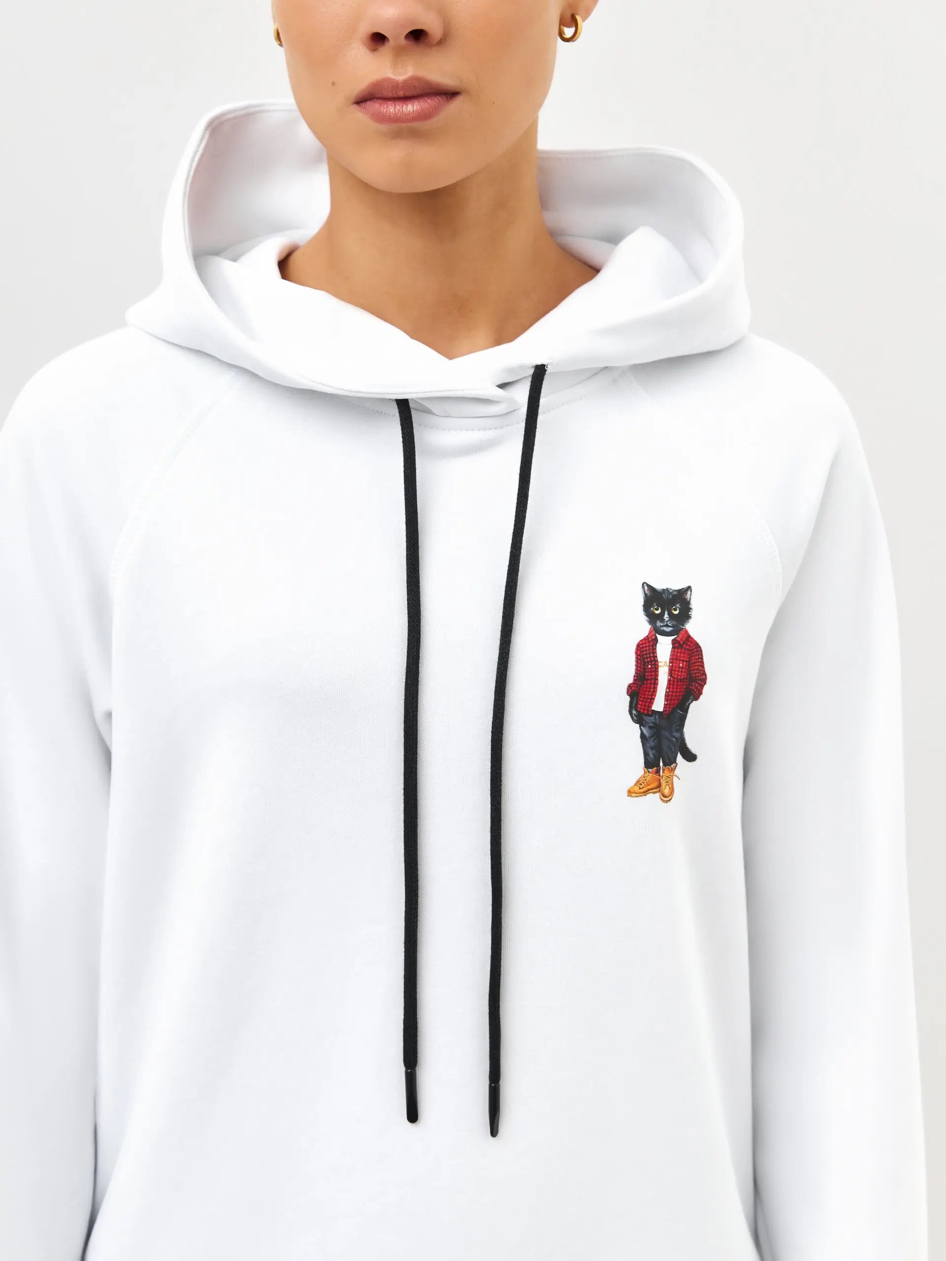 White Hoodie Country Cat | Hoodie & sweatshirt For Cat Lovers | Cat e