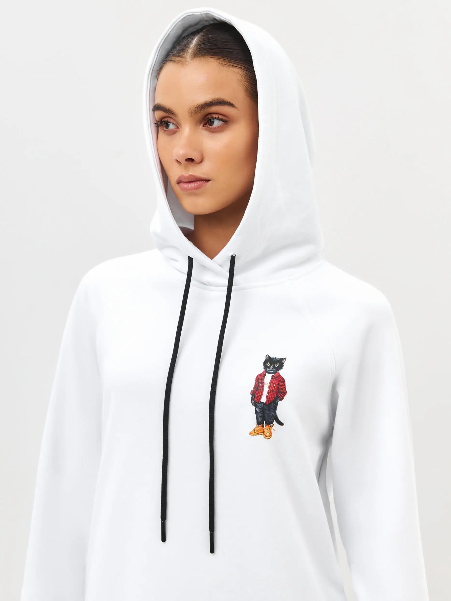 White Hoodie Country Cat | Hoodie & sweatshirt For Cat Lovers | Cat e