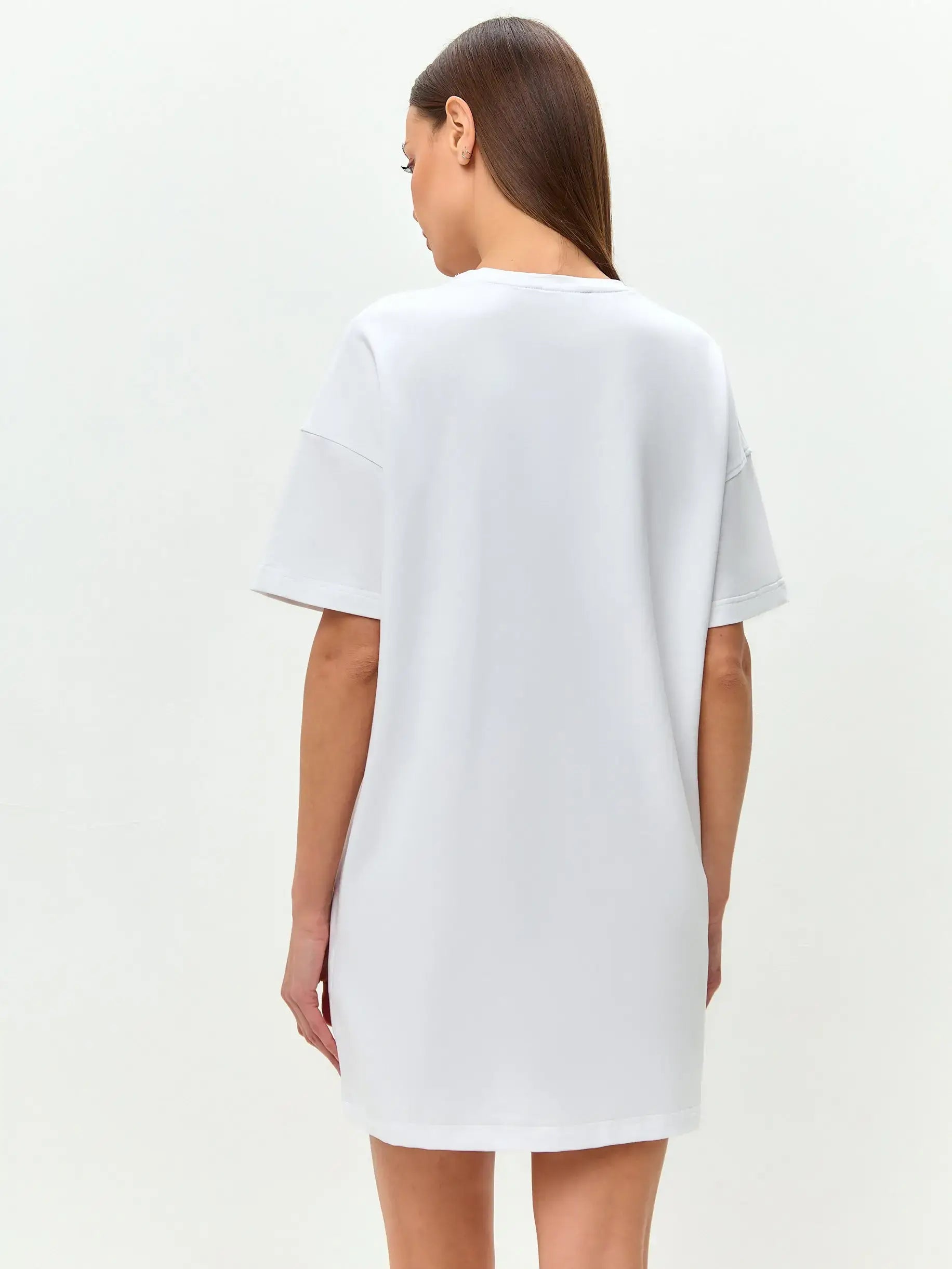 White Oversized T-shirt Pajamas Cat | Loungewear For Cat Lovers | Cat