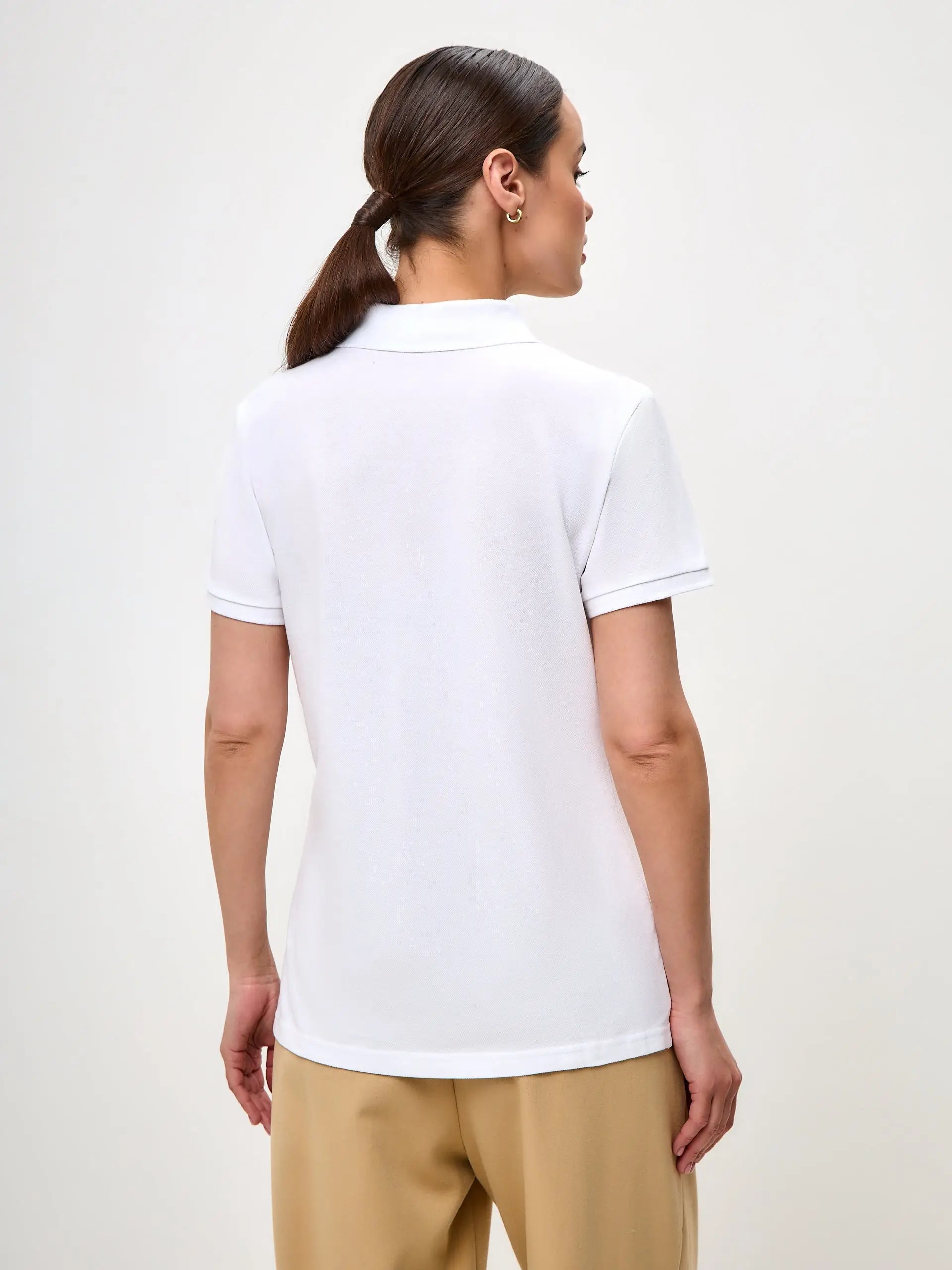 White Polo T-shirt Cat | Polo t-shirt & dress For Cat Lovers | Cat e