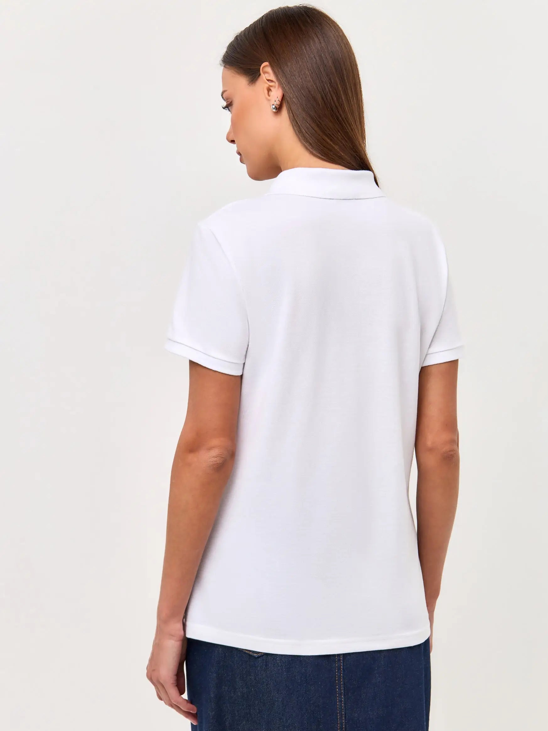 White Polo T-shirt Cat | Polo t-shirt & dress For Cat Lovers | Cat e