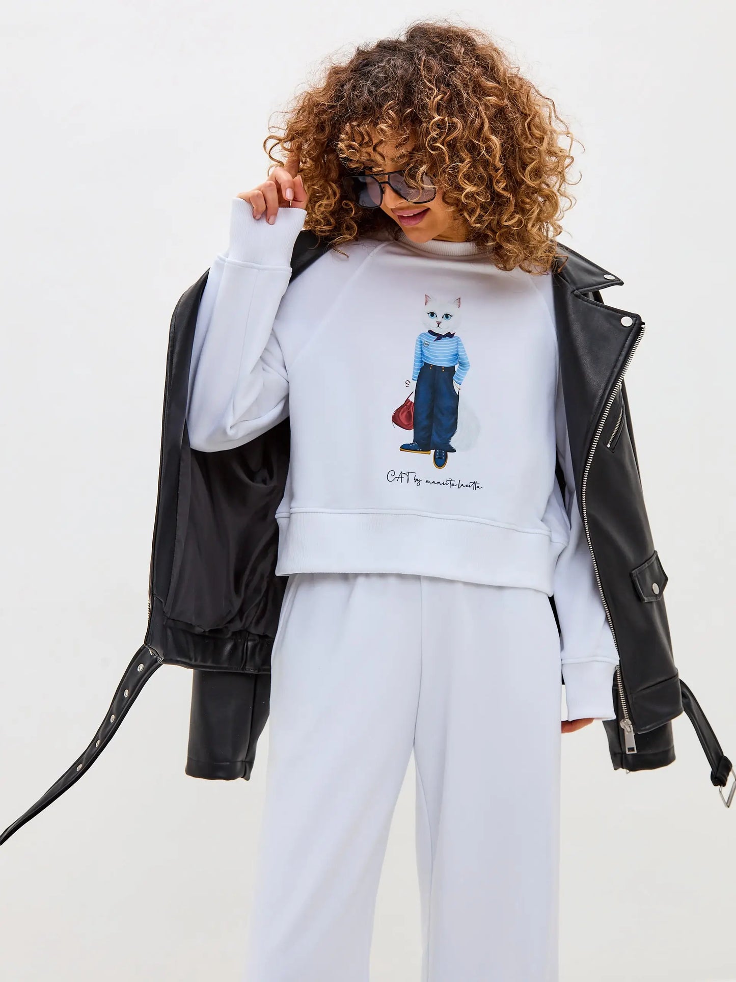 White Sweatshirt Mariner Cat | Hoodie & sweatshirt For Cat Lovers